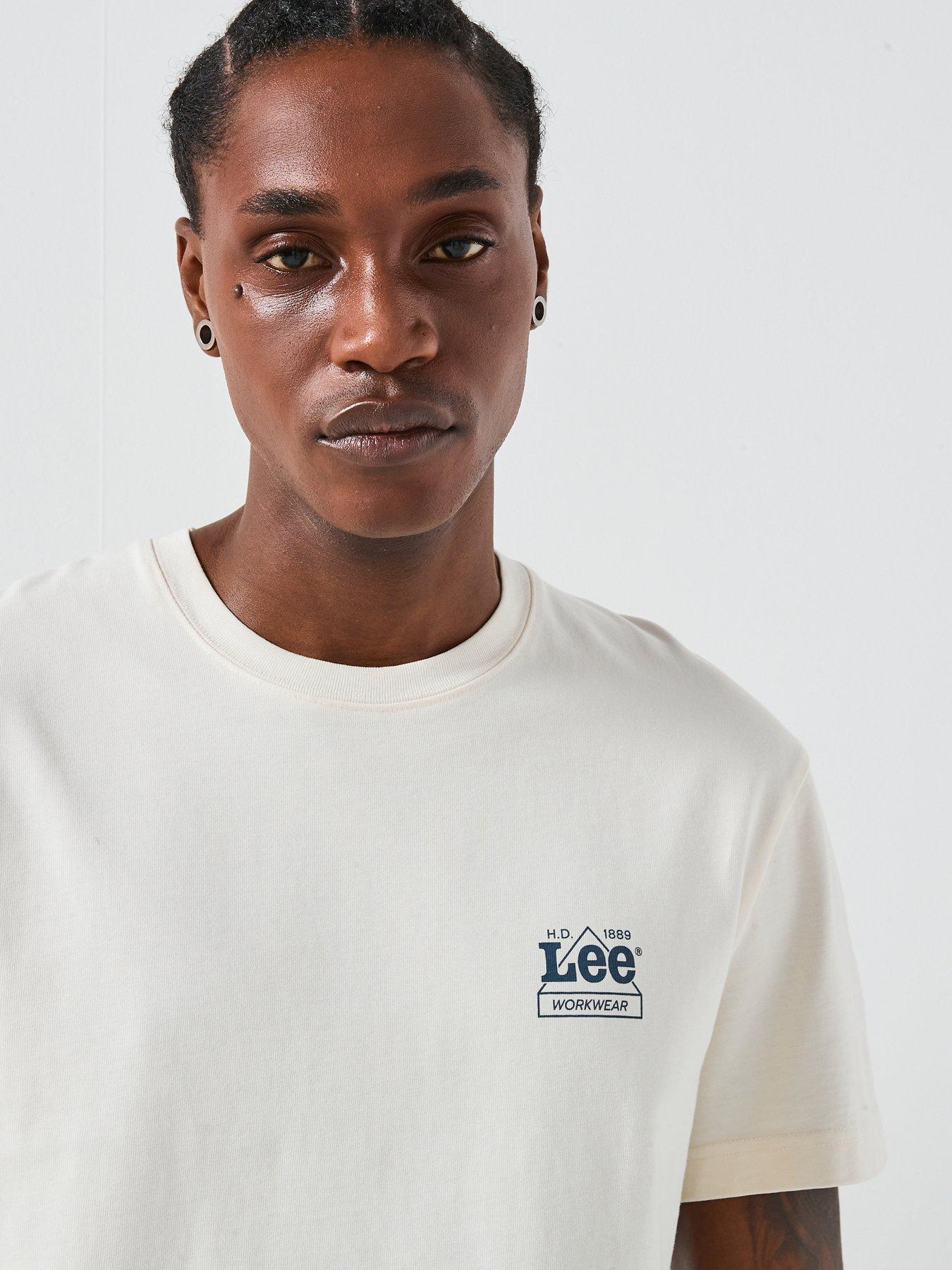  image of lee-relaxed-graphic-print-t-shirt-off-white