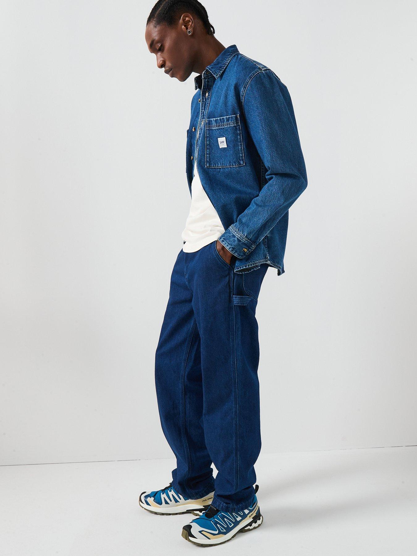  image of lee-carpenter-loose-straight-fit-jean-dark-blue