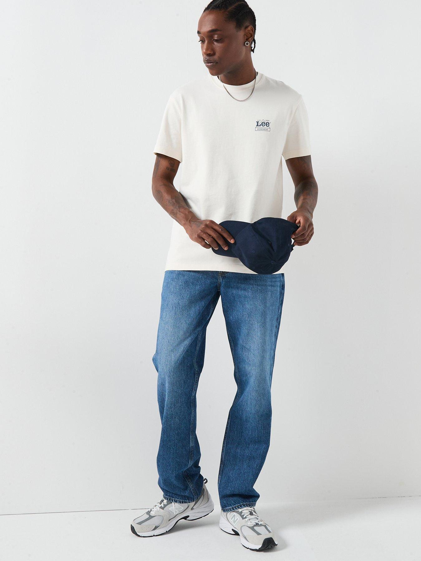 Image 3 of 6 of Lee Haden 5 Pocket Relaxed Straight Jeans - Blue