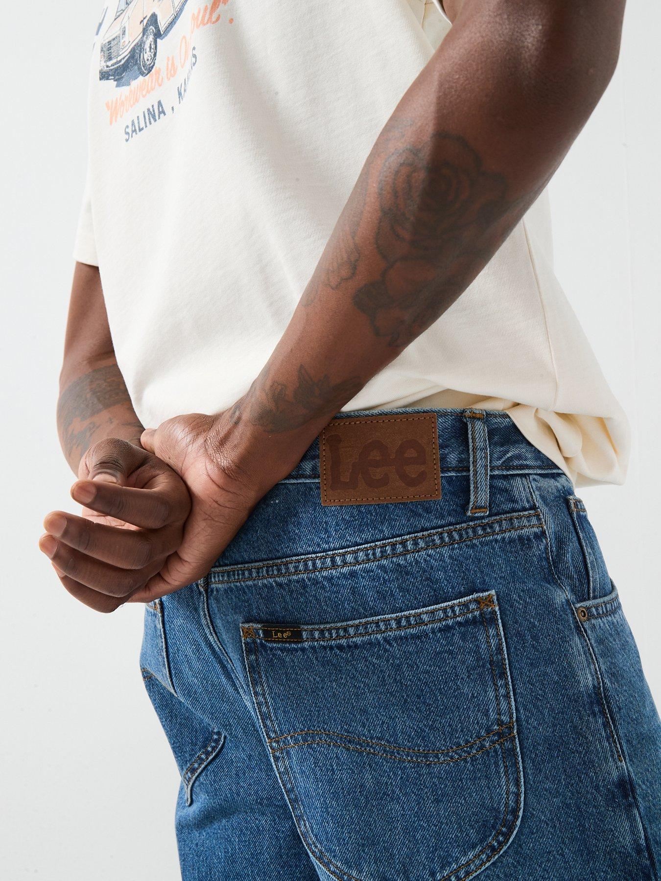 Image 4 of 6 of Lee Haden 5 Pocket Relaxed Straight Jeans - Blue