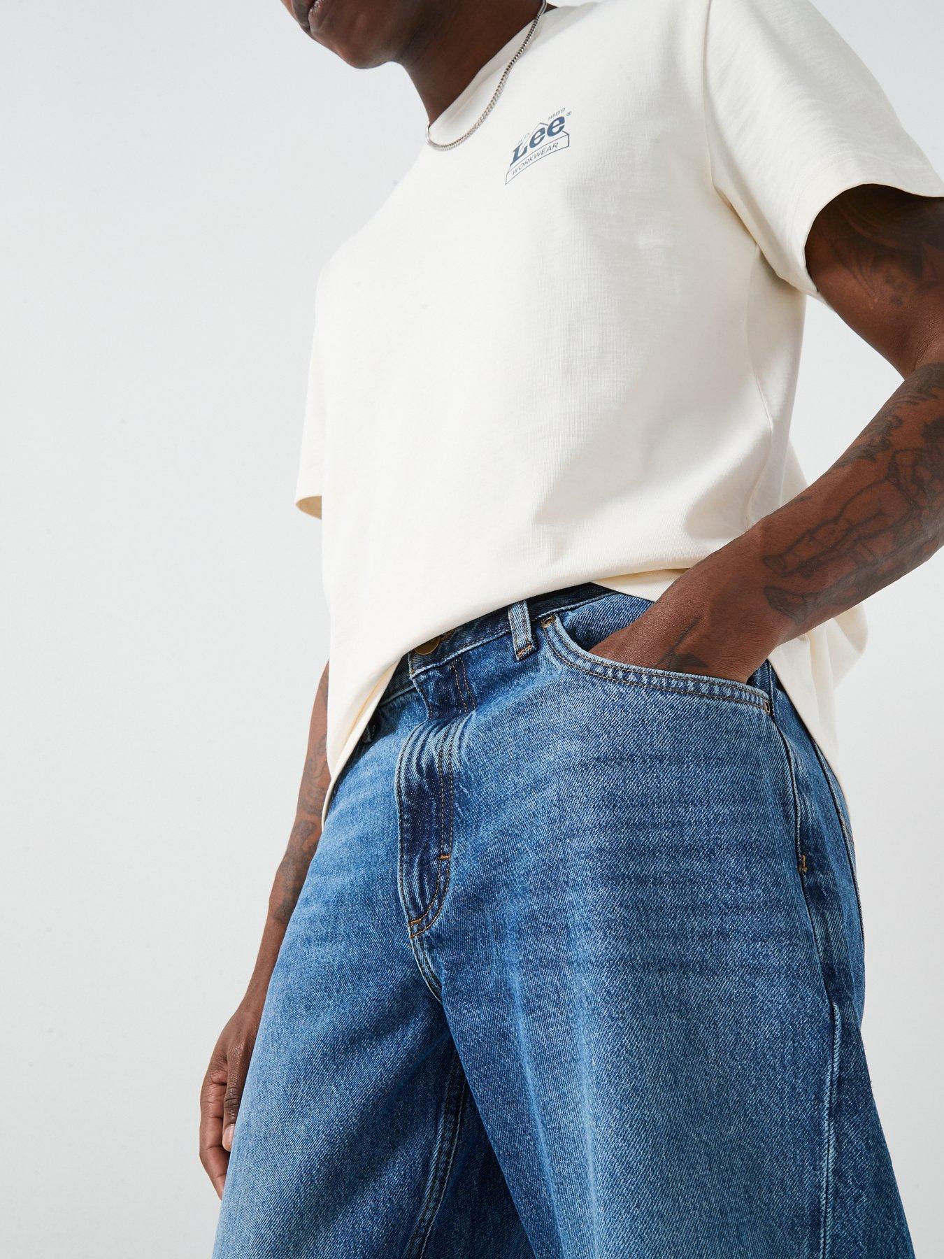 Image 6 of 6 of Lee Haden 5 Pocket Relaxed Straight Jeans - Blue