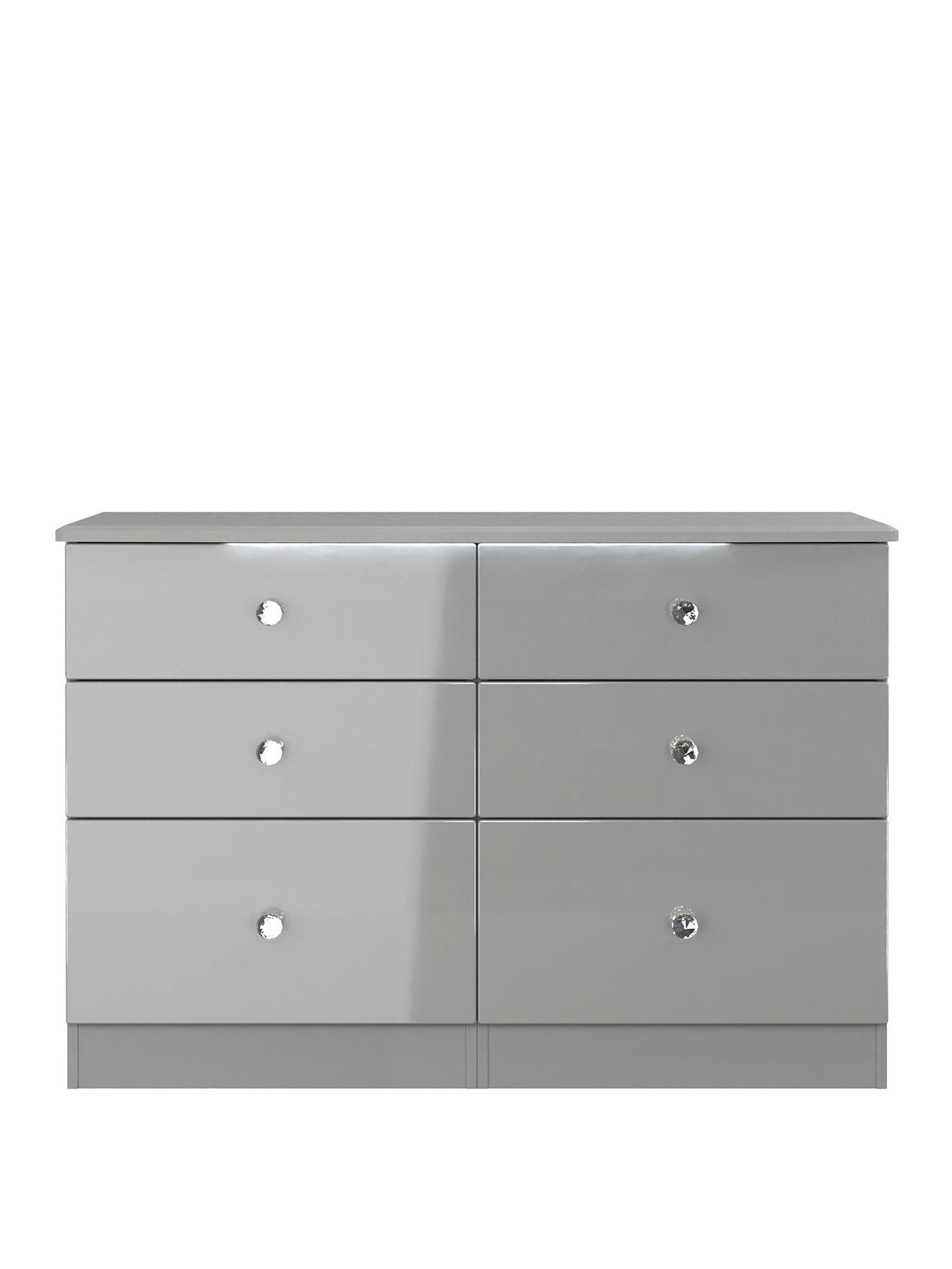 Image 2 of 6 of SWIFT Lumiere Ready Assembled&nbsp;6 Drawer Wide Chest&nbsp;with LED Lights