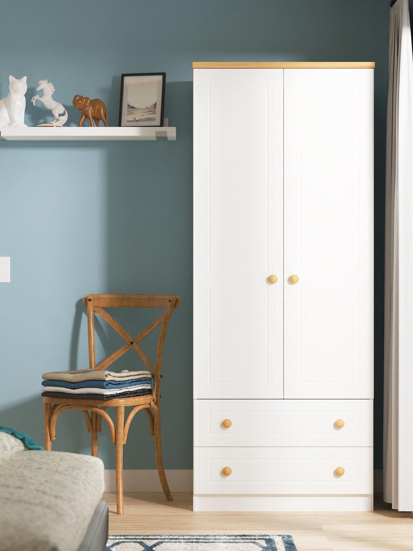 undefined Harrogate Ready Assembled Double Wardrobe With 2 Drawers