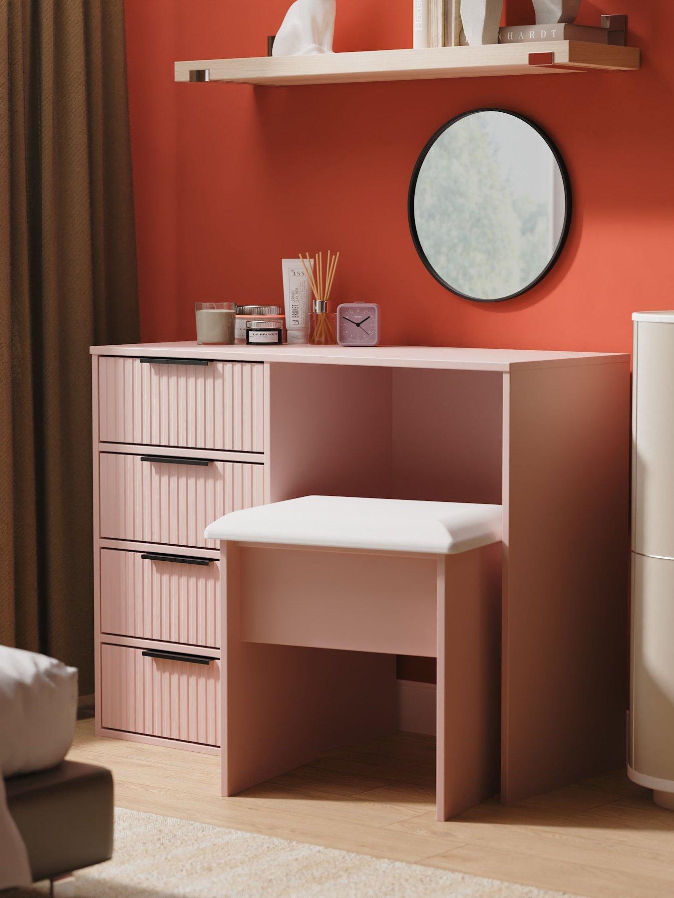 SWIFT Fara 4 Drawer Dressing Table  &  Stool Set