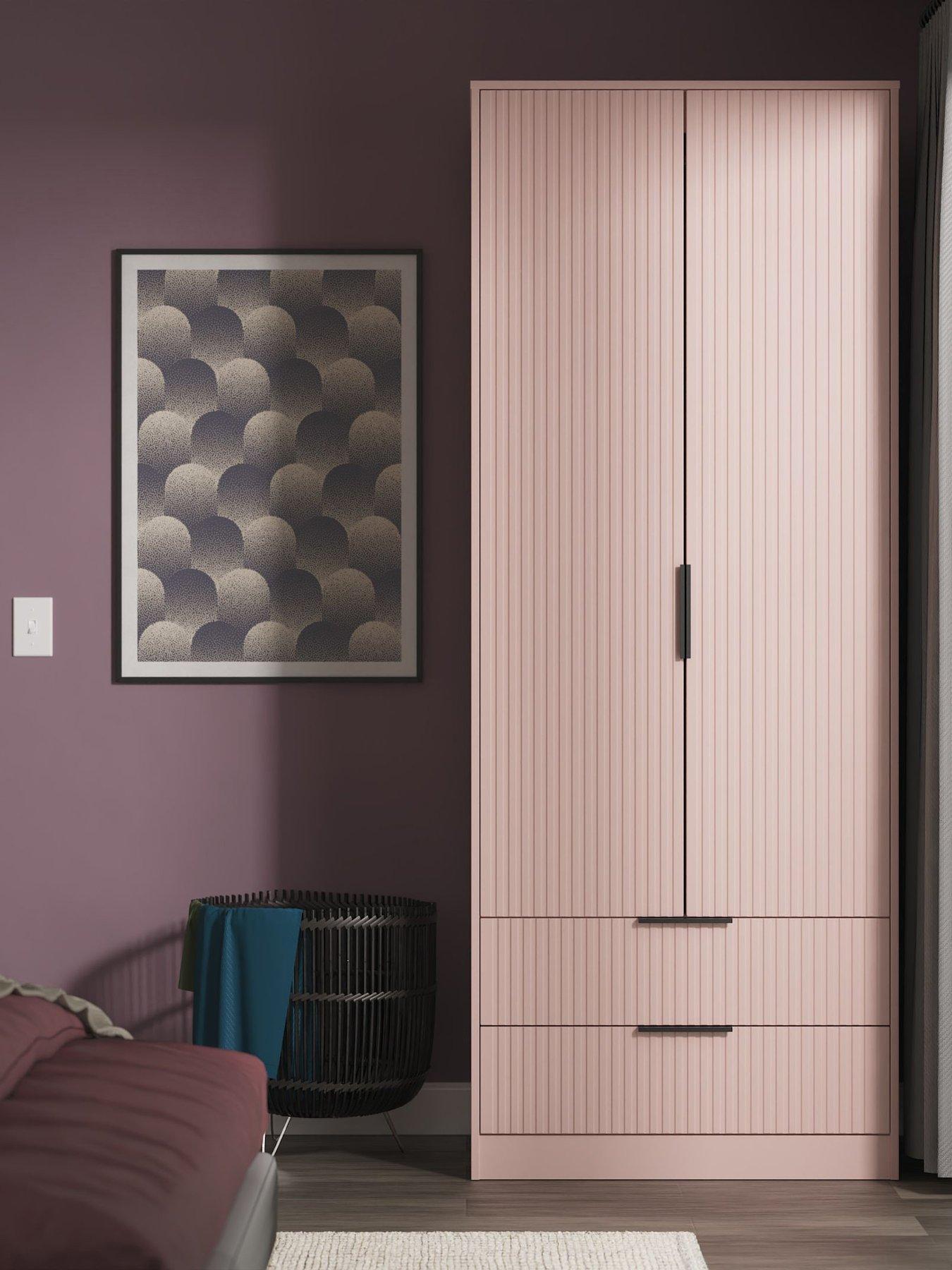 undefined Fara Ready Assembled Double Wardrobe With 2 Drawers