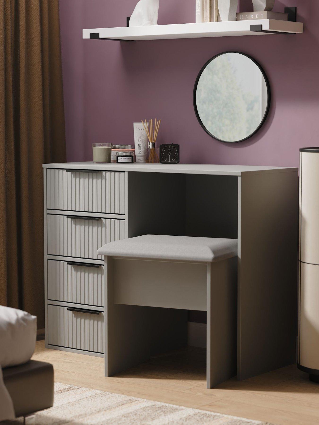 SWIFT Fara 4 Drawer Dressing Table  &  Stool Set