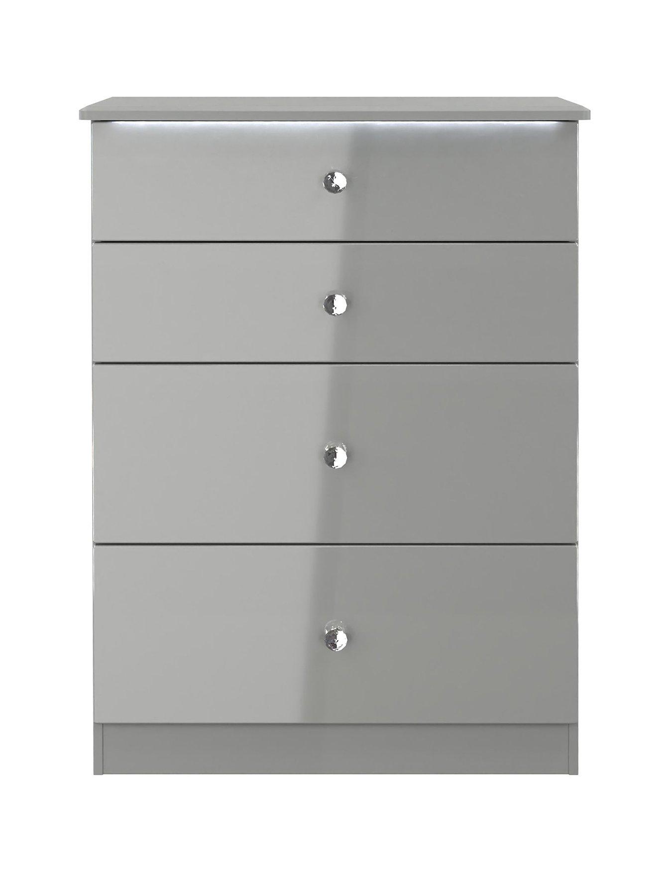 Image 2 of 6 of SWIFT Lumiere Ready Assembled&nbsp;4 Drawer Deep Chest with LED Lights