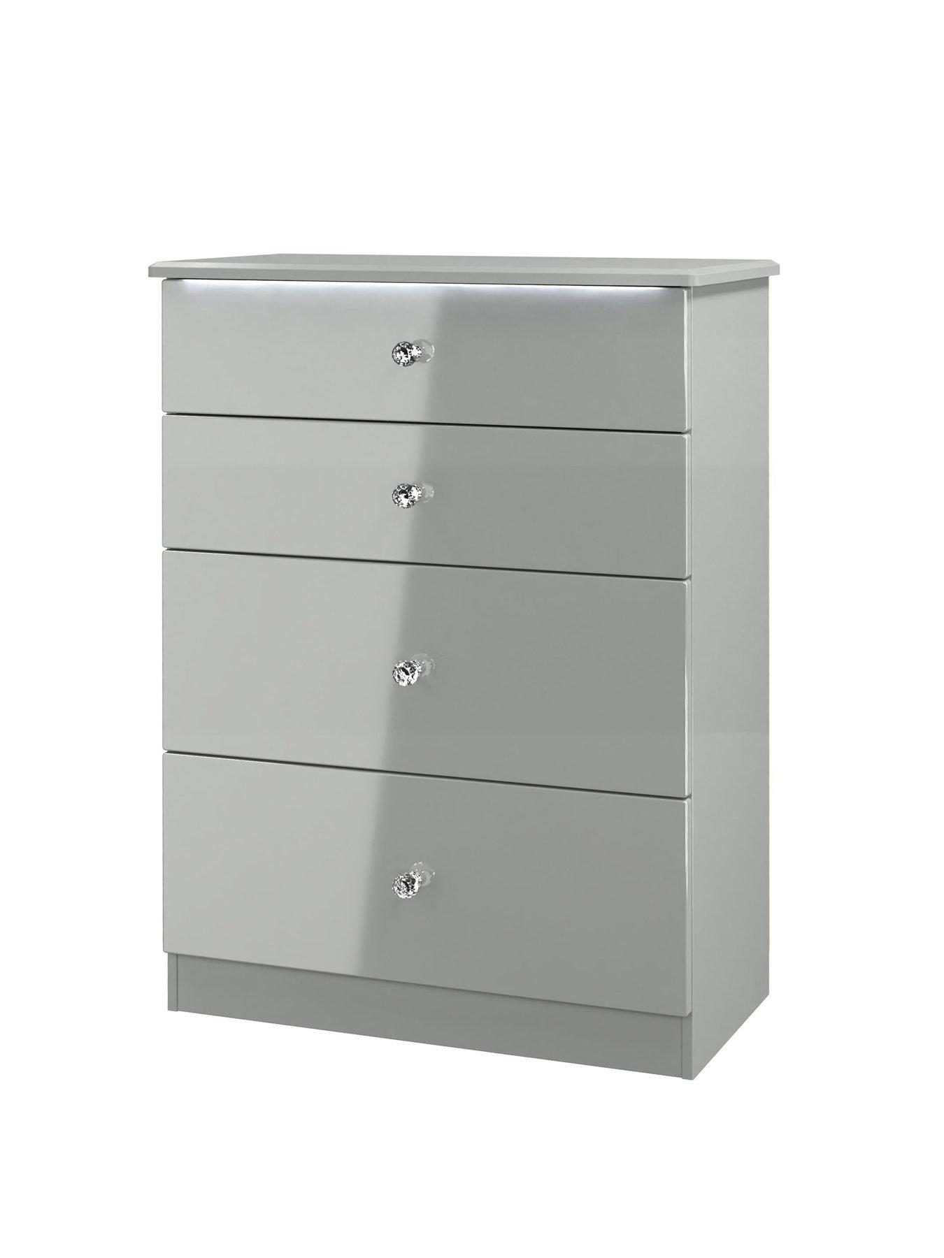 Image 3 of 6 of SWIFT Lumiere Ready Assembled&nbsp;4 Drawer Deep Chest with LED Lights