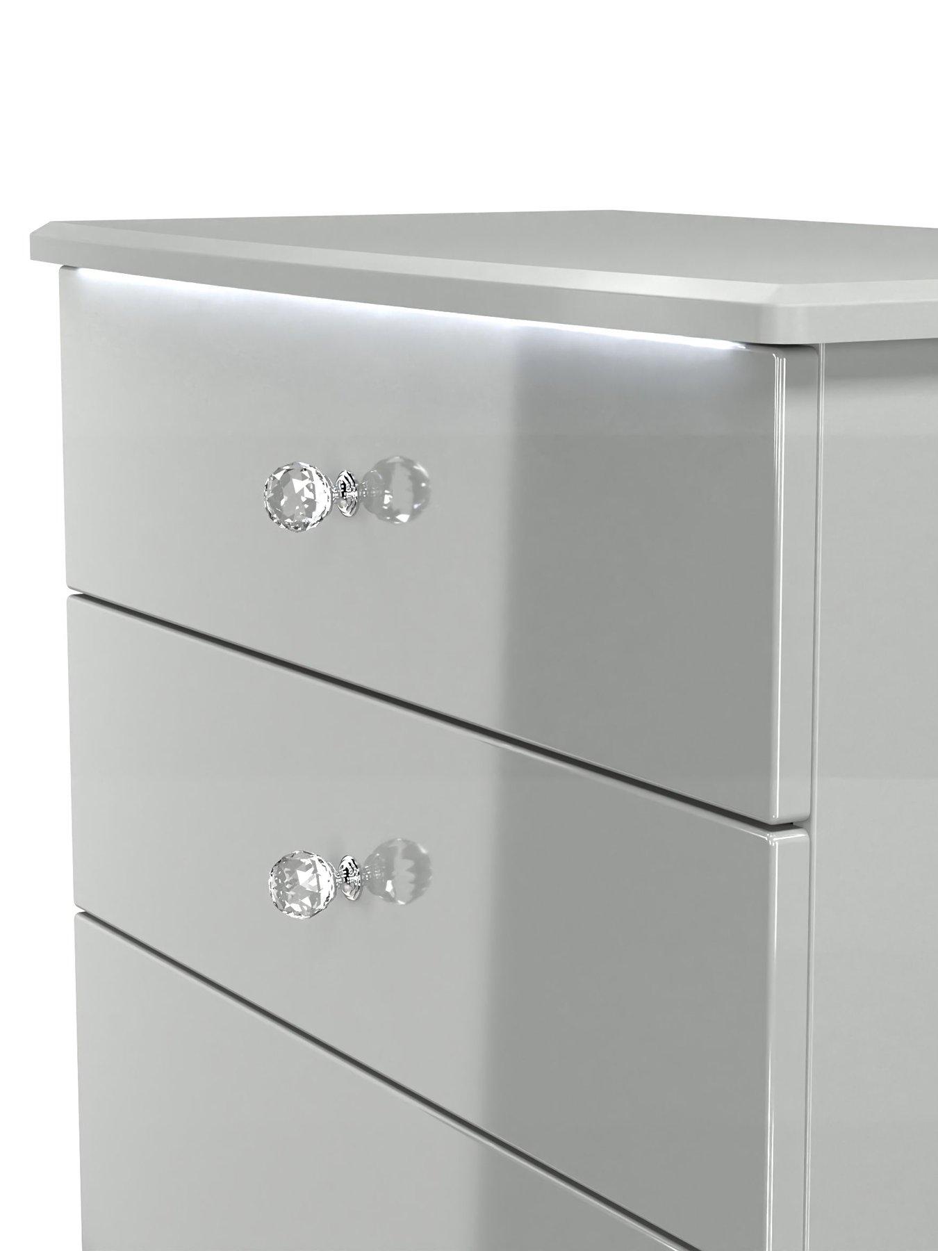 Image 4 of 6 of SWIFT Lumiere Ready Assembled&nbsp;4 Drawer Deep Chest with LED Lights