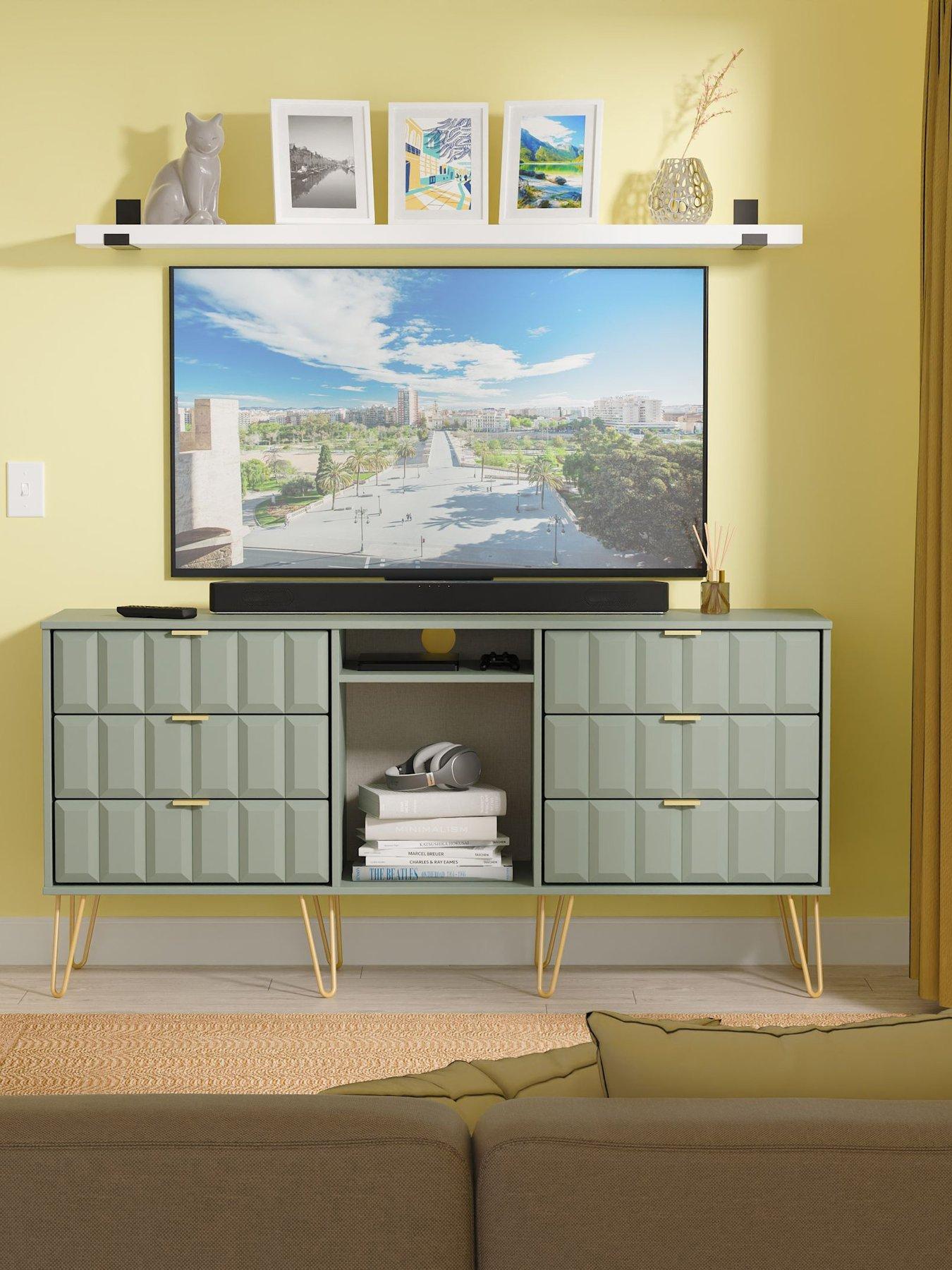 undefined Cube Ready Assembled 6 Drawer Sideboard / TV Unit