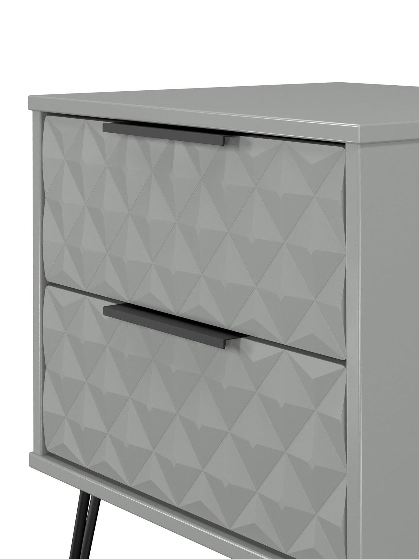 Image 4 of 6 of SWIFT Zayn Ready Assembled&nbsp;2 Drawer Bedside Table