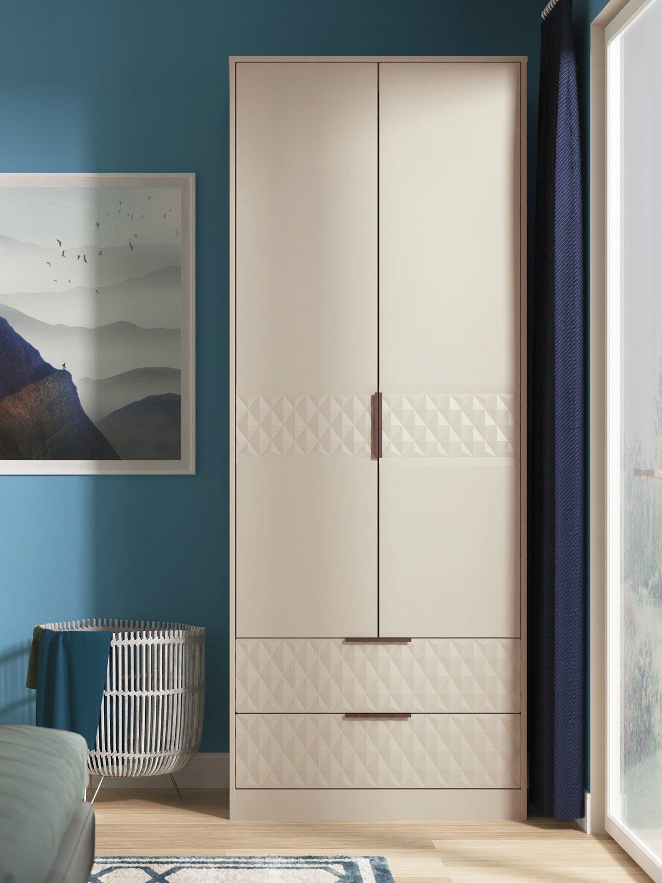 undefined Zayn Ready Assembled Double Wardrobe With 2 Drawers
