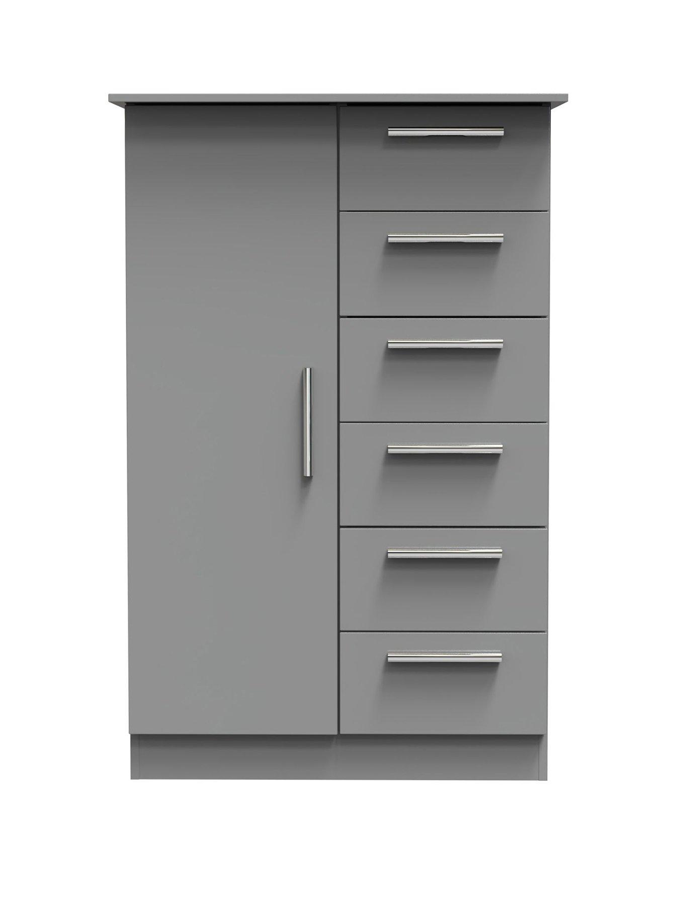 Image 2 of 6 of SWIFT Morgan&nbsp;Ready Assembled Kids 1 Door 5 Drawer Wardrobe