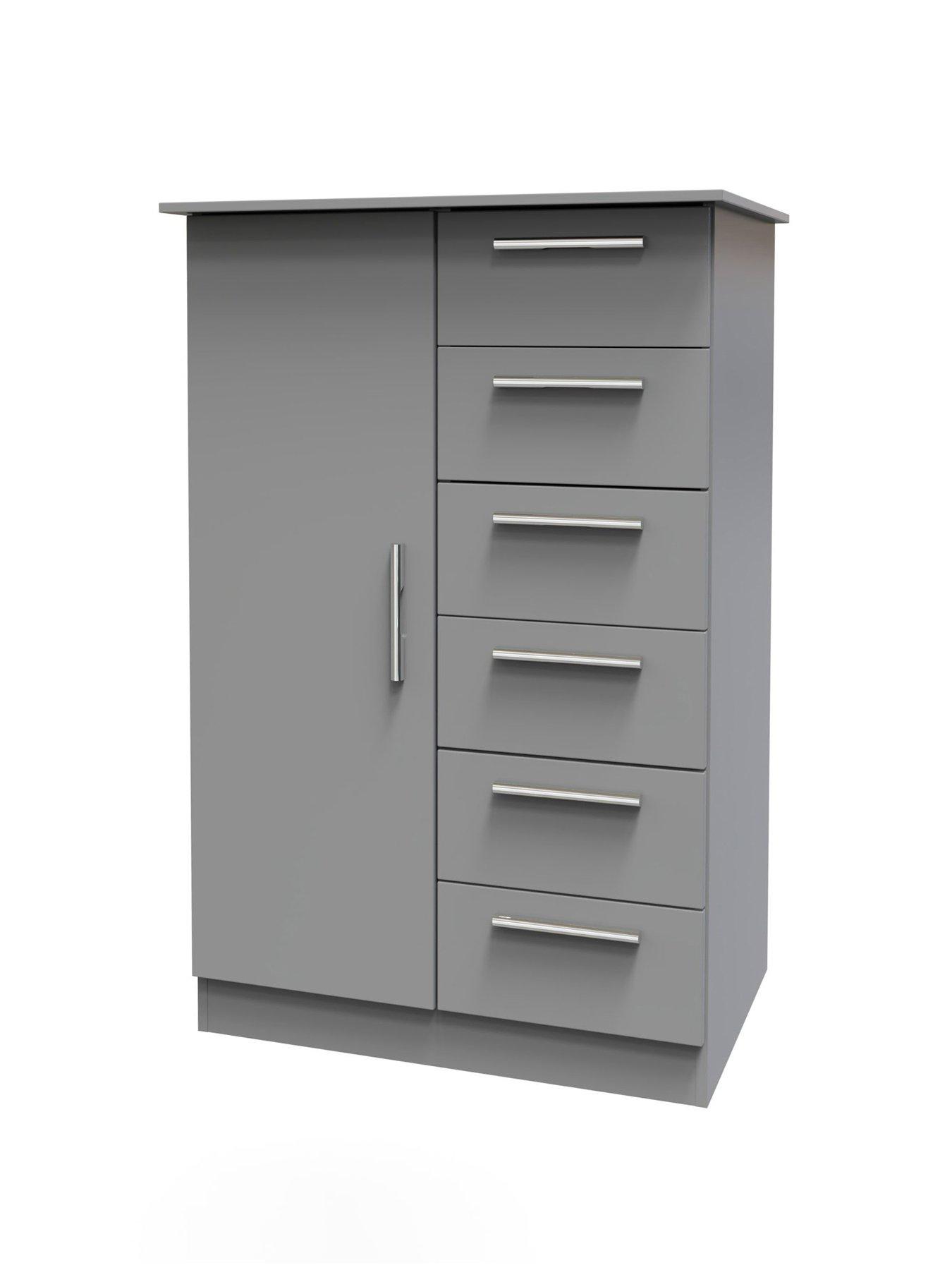 Image 3 of 6 of SWIFT Morgan&nbsp;Ready Assembled Kids 1 Door 5 Drawer Wardrobe