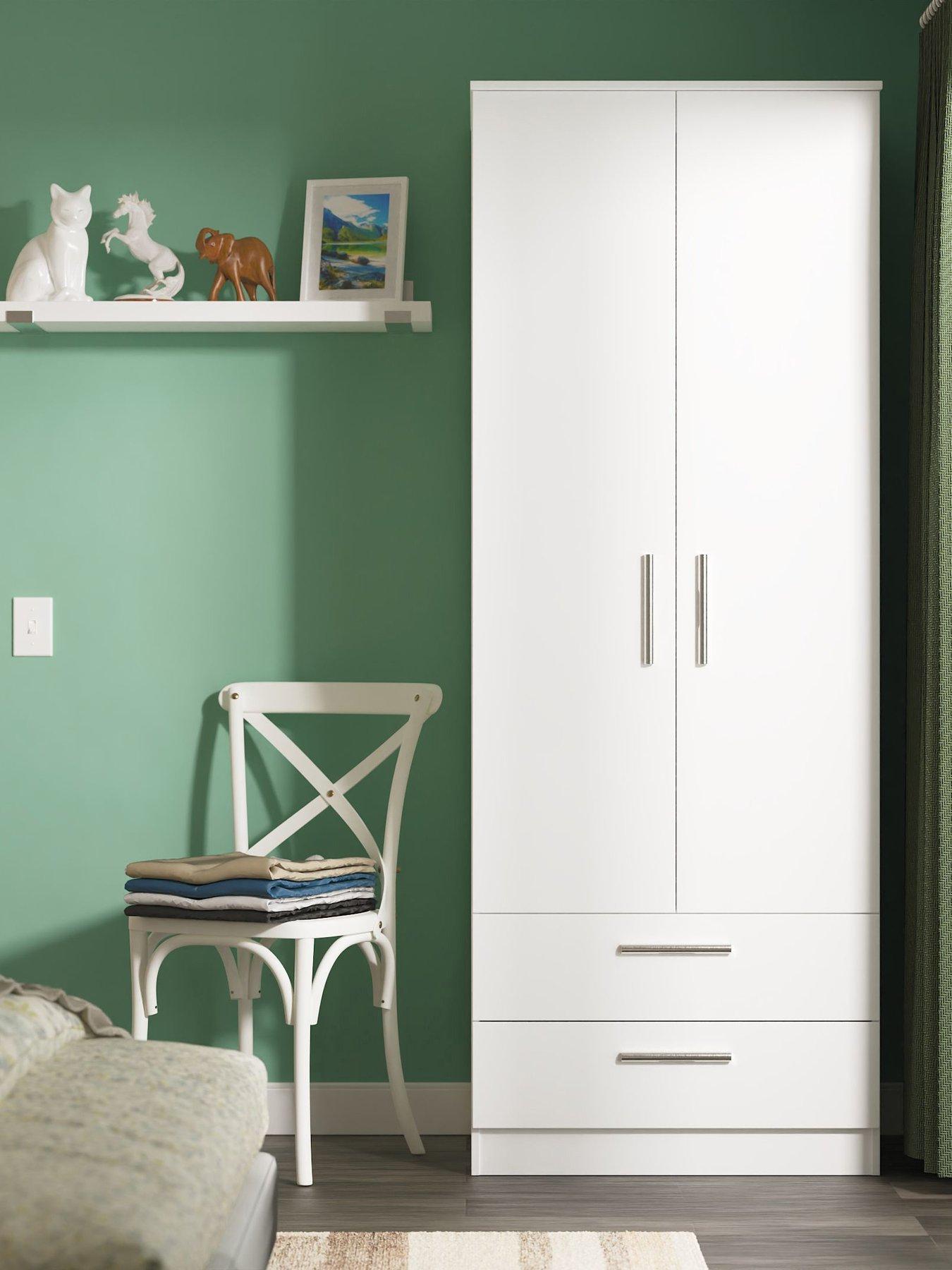 undefined Morgan Ready Assembled Kids 2 Door 2 Drawer Wardrobe