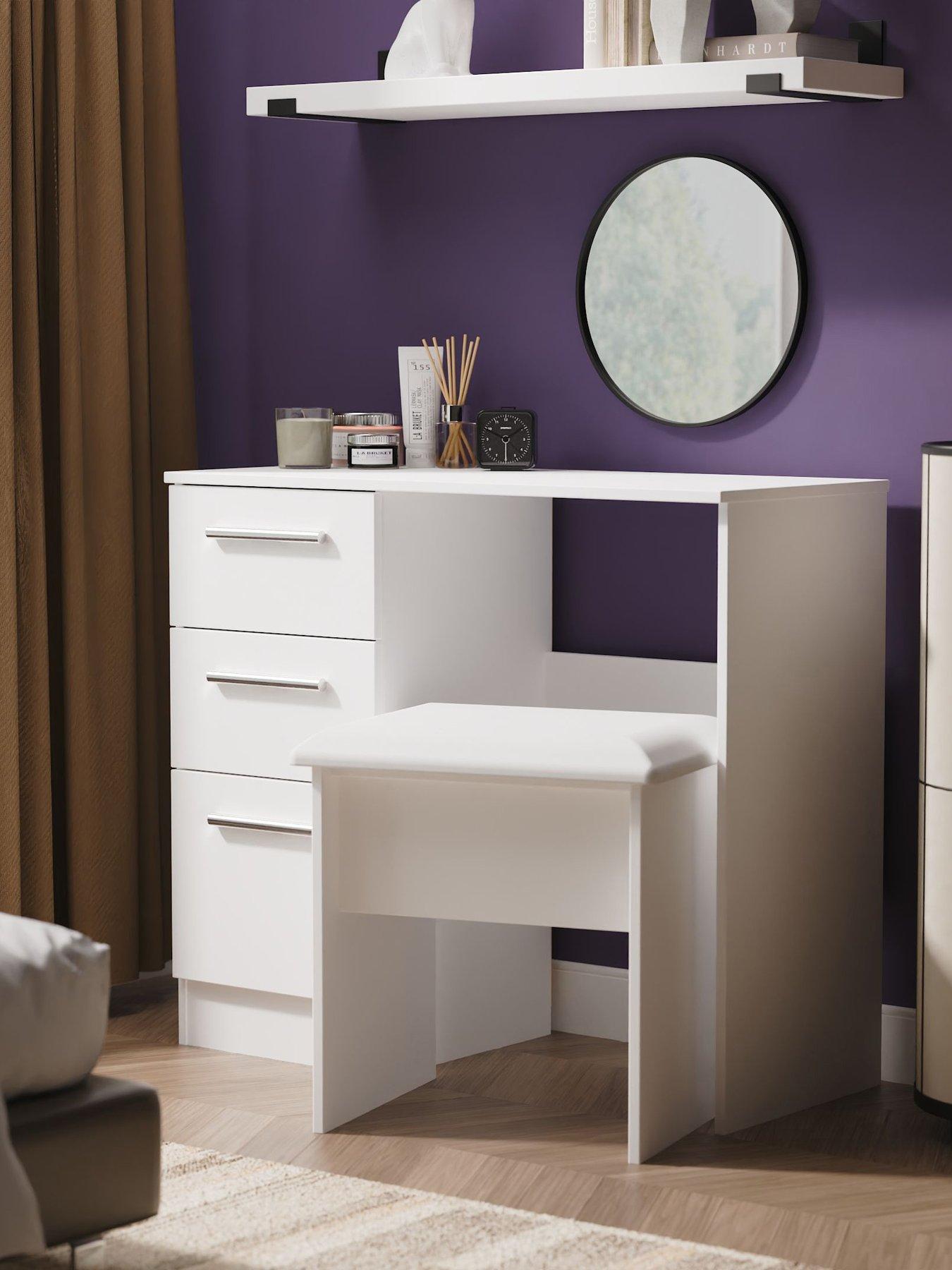 SWIFT Morgan Ready Assembled Kids Dressing Table  &  Stool Set