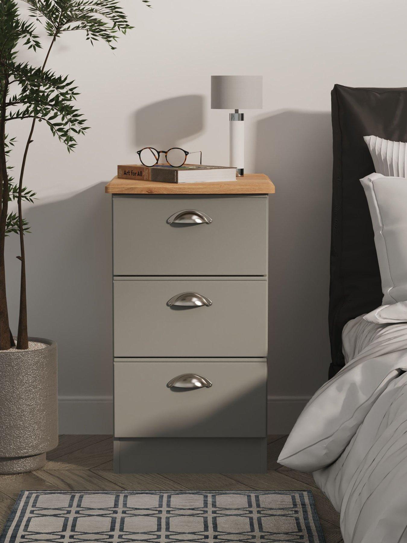 SWIFT Tivoli 3 Drawer Bedside Table