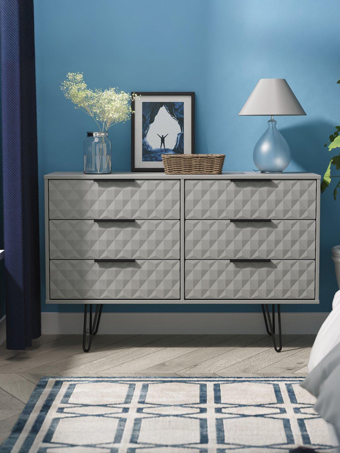 SWIFT Zayn Ready Assembled 6 Drawer Midi Chest