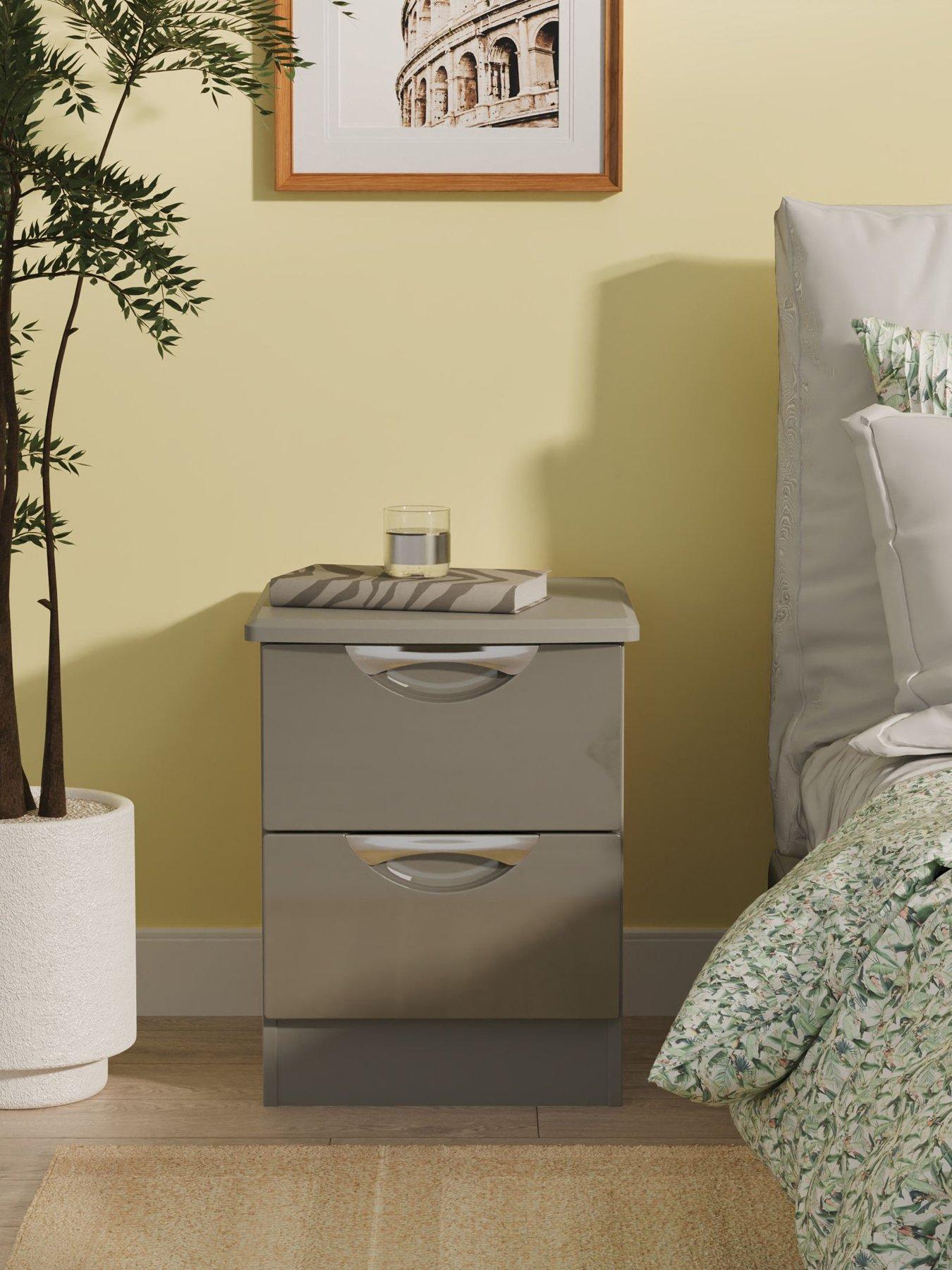 undefined Ella Kids 2 Drawer Ready Assembled Bedside Table