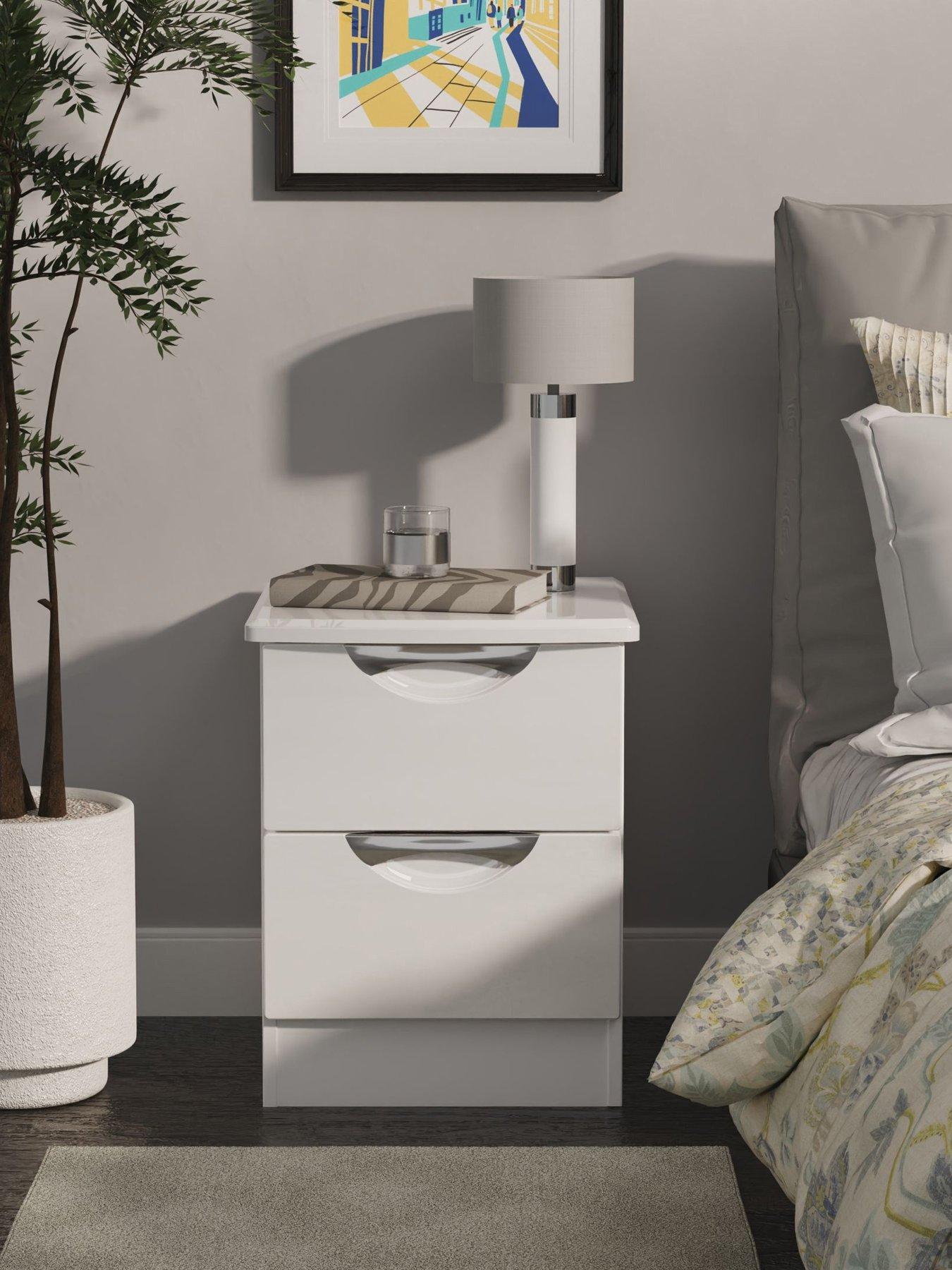 undefined Ella Kids 2 Drawer Ready Assembled Bedside Table