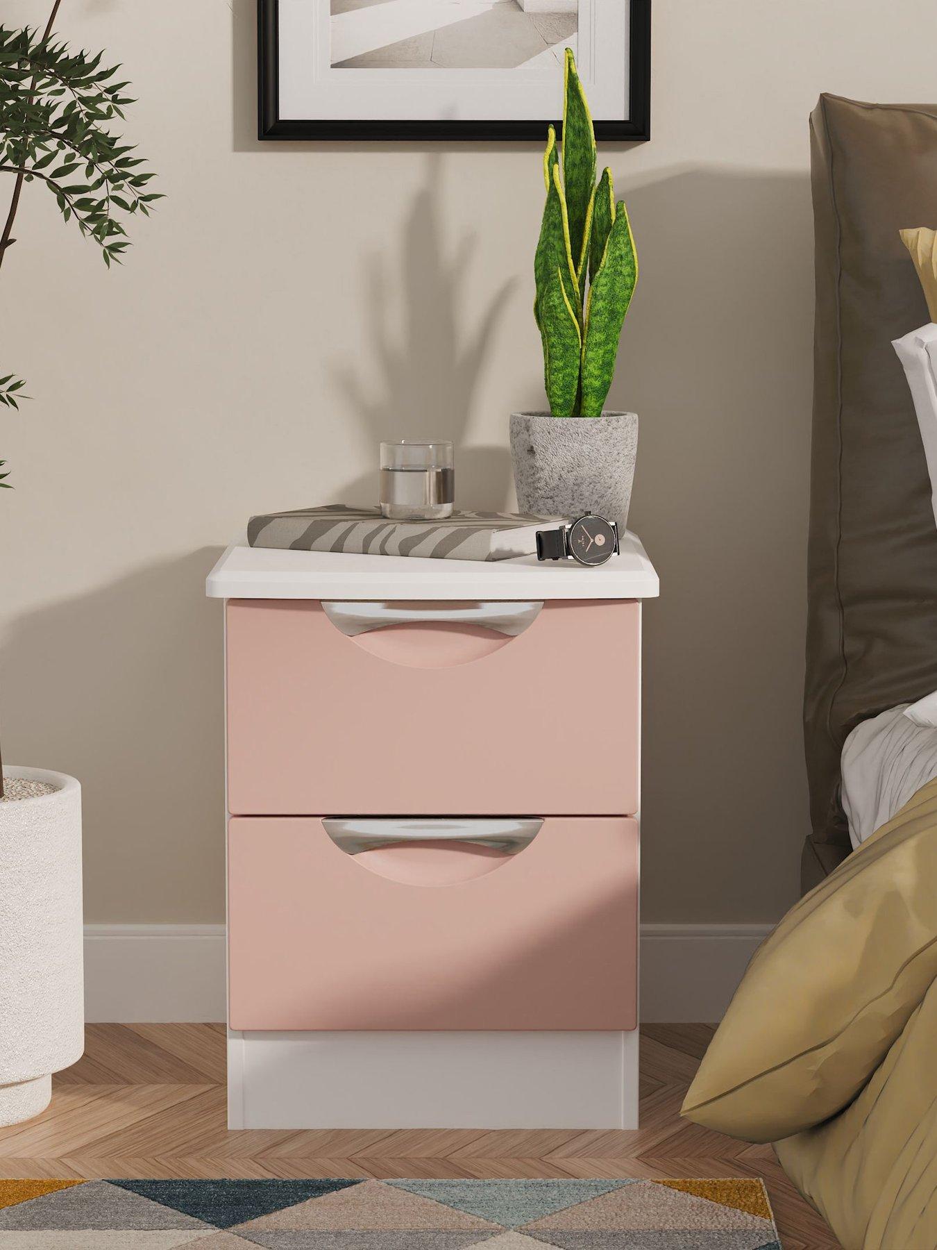 undefined Ella Kids 2 Drawer Ready Assembled Bedside Table