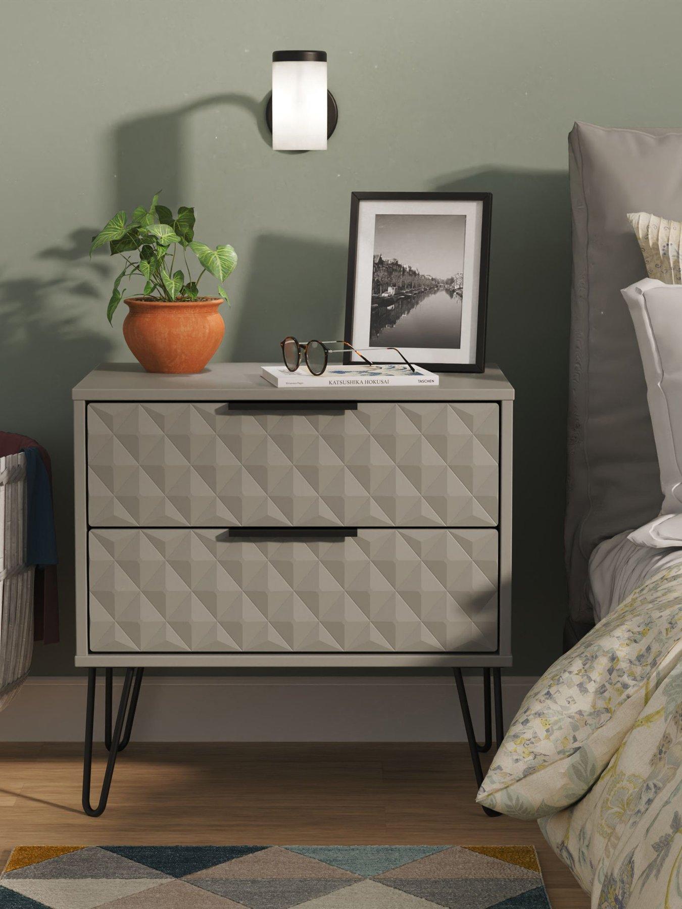 undefined Zayn Ready Assembled 2 Drawer Side Table