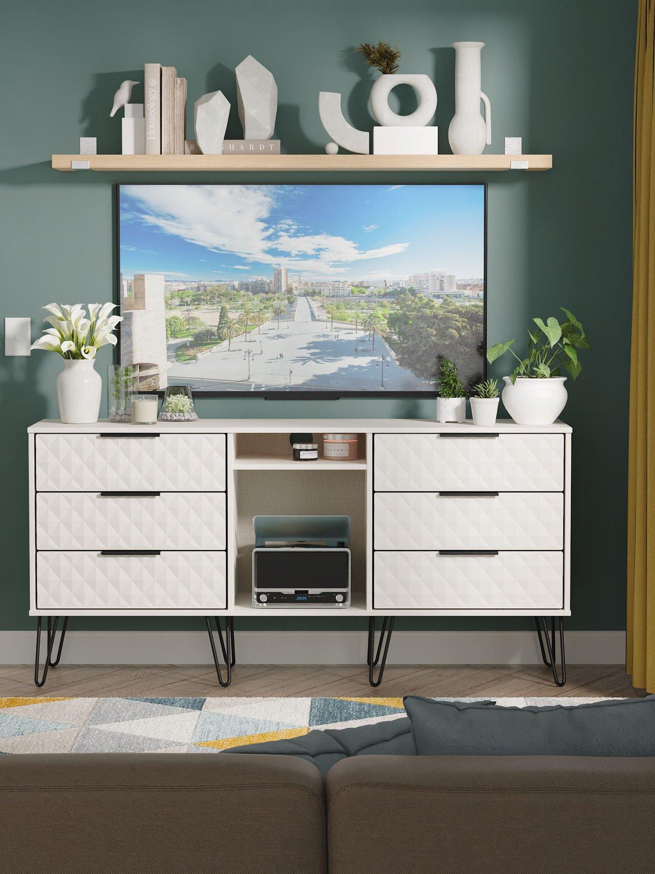 undefined Zayn Ready Assembled 6 Drawer Sideboard