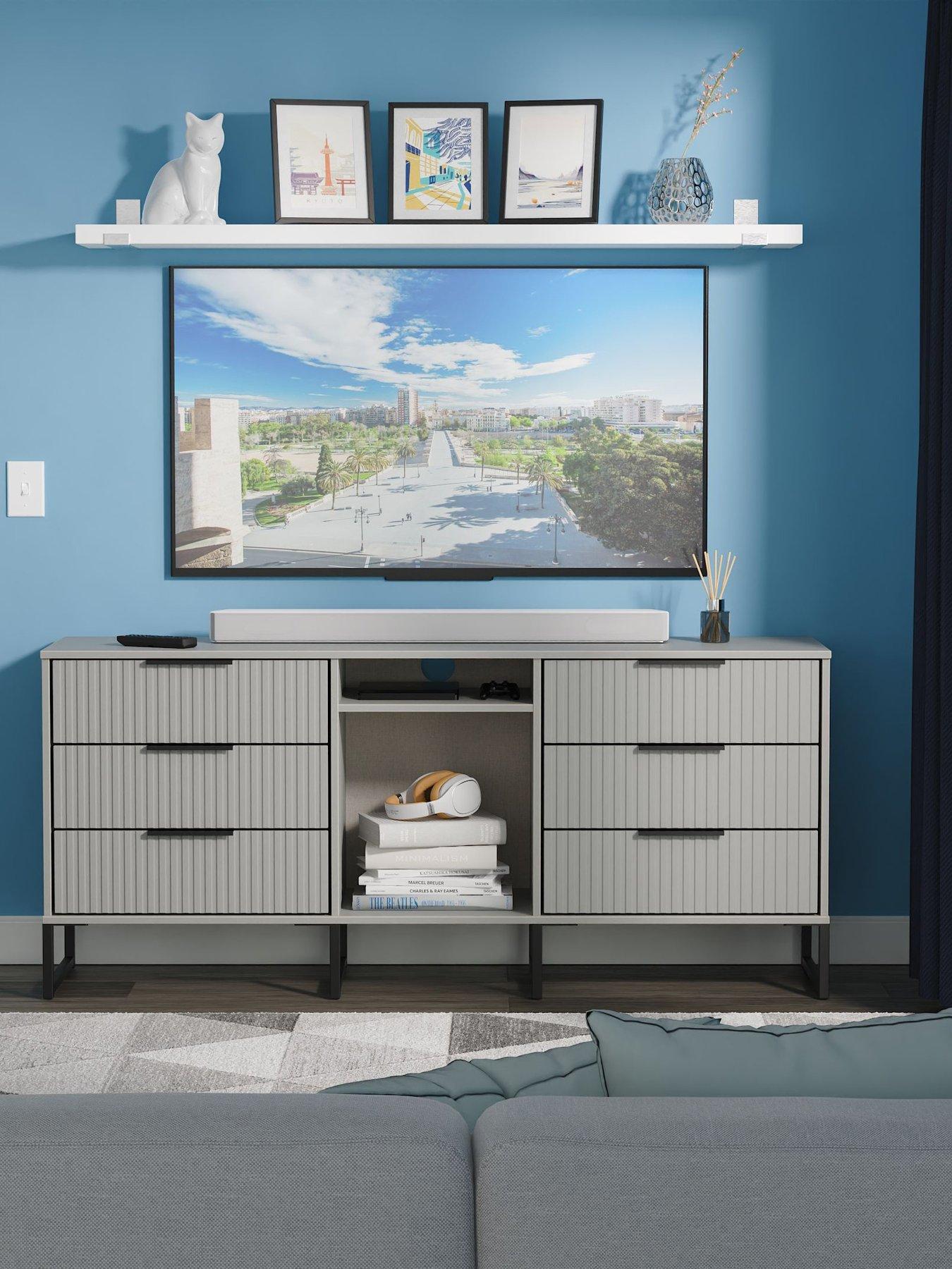undefined Fara Ready Assembled 6 Drawer Sideboard / TV Unit