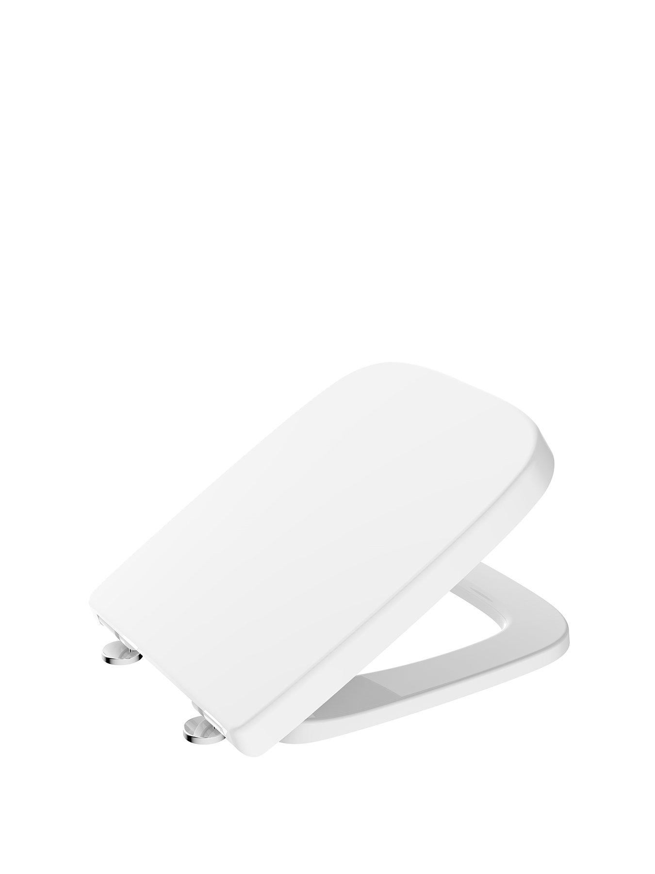 AQUALONA Duroplast Square Toilet Seat - White