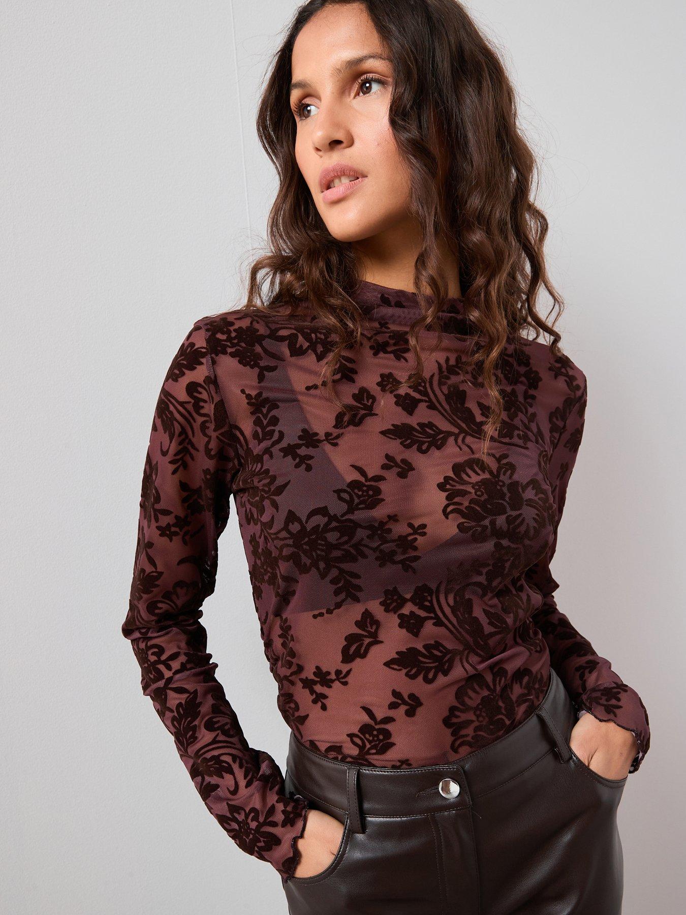 The Very Collection Paisley Devore Top