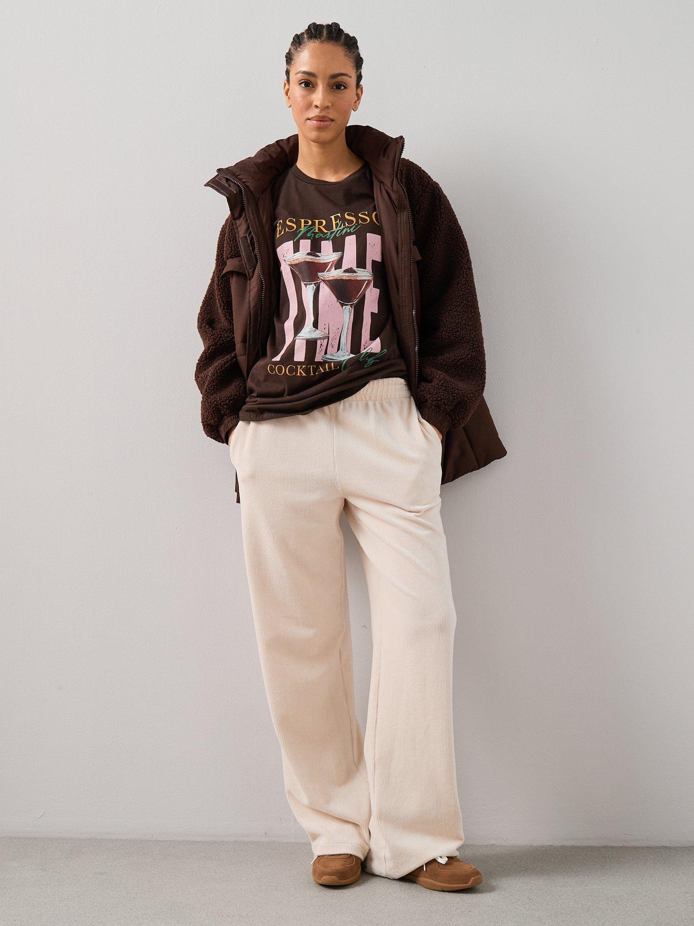  image of the-very-collection-espresso-oversized-graphic-t-shirt-brown