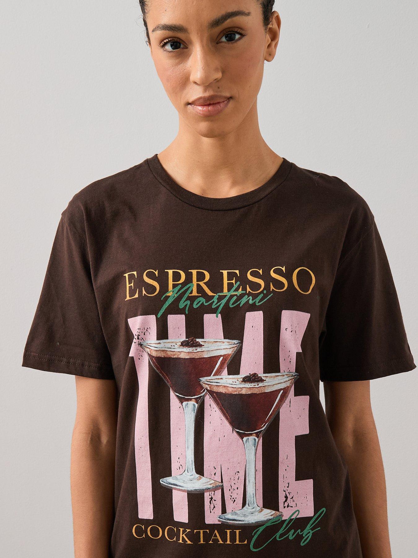  image of the-very-collection-espresso-oversized-graphic-t-shirt-brown