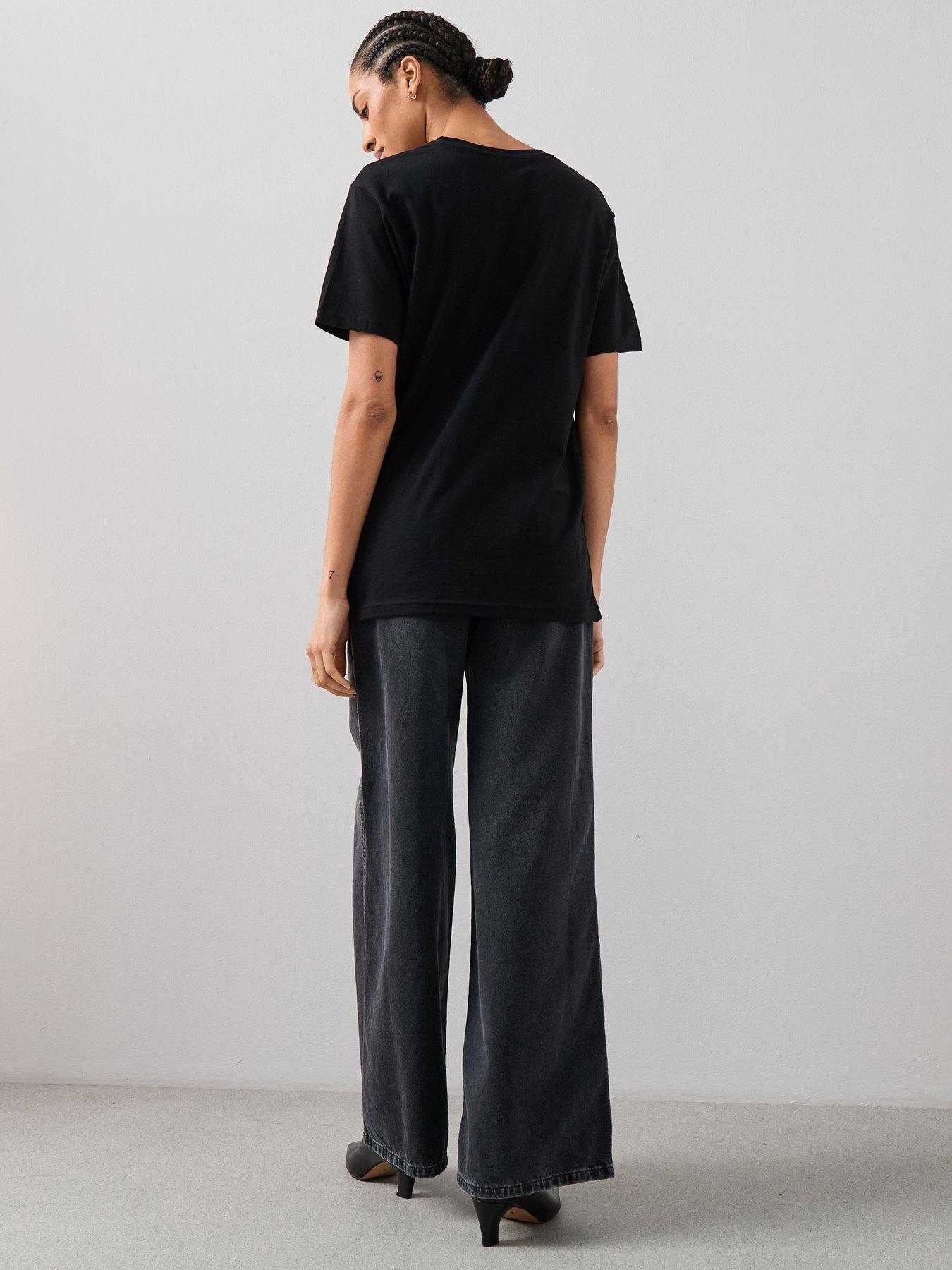 Image 2 of 6 of The Very Collection Bow Oversized Graphic T-shirt - Multi