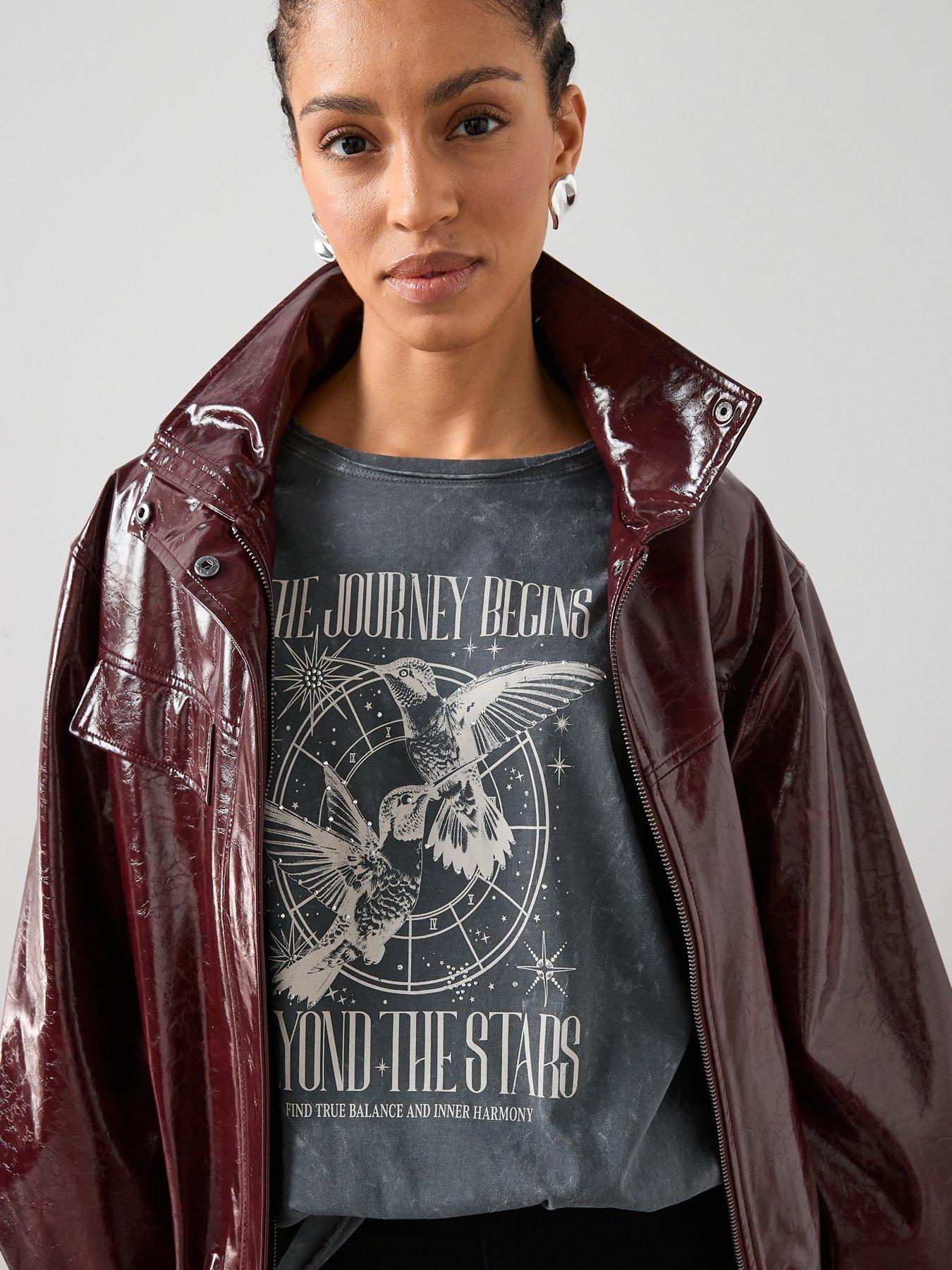  image of the-very-collection-graphic-washed-band-t-shirt-grey