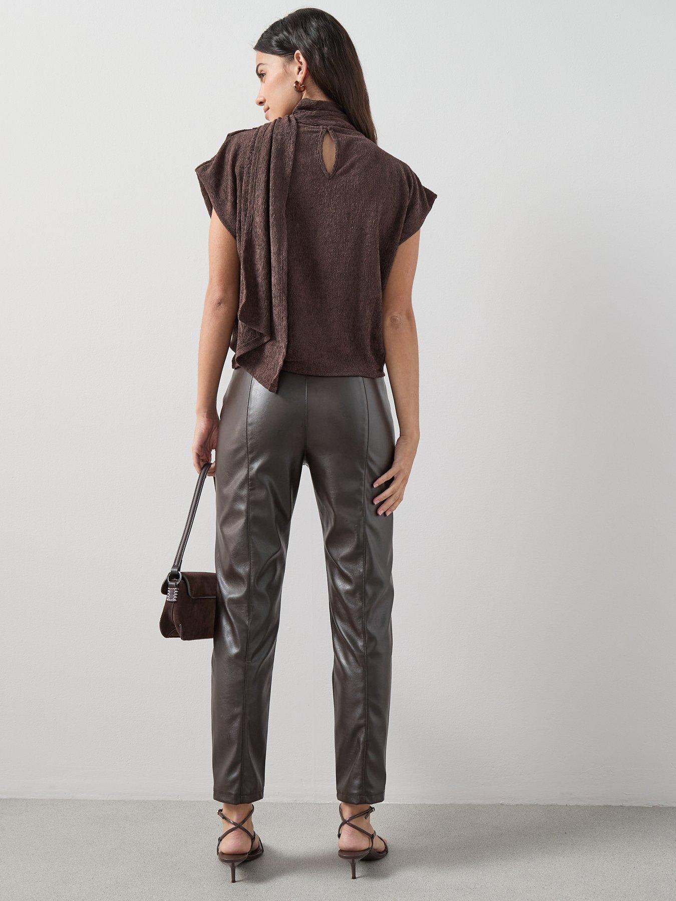 Image 2 of 7 of The Very Collection Scarf Detail Top - Brown