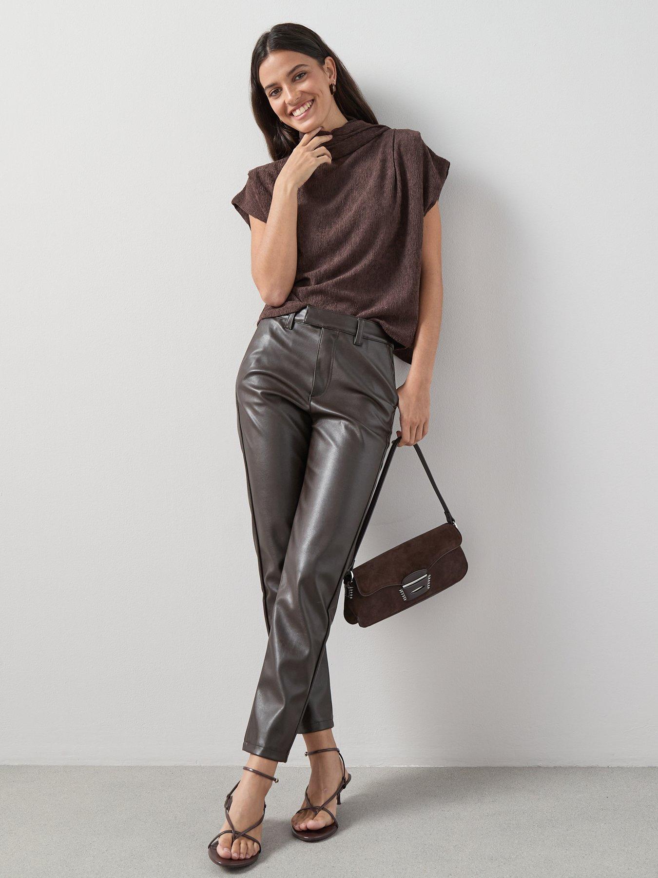 Image 3 of 7 of The Very Collection Scarf Detail Top - Brown