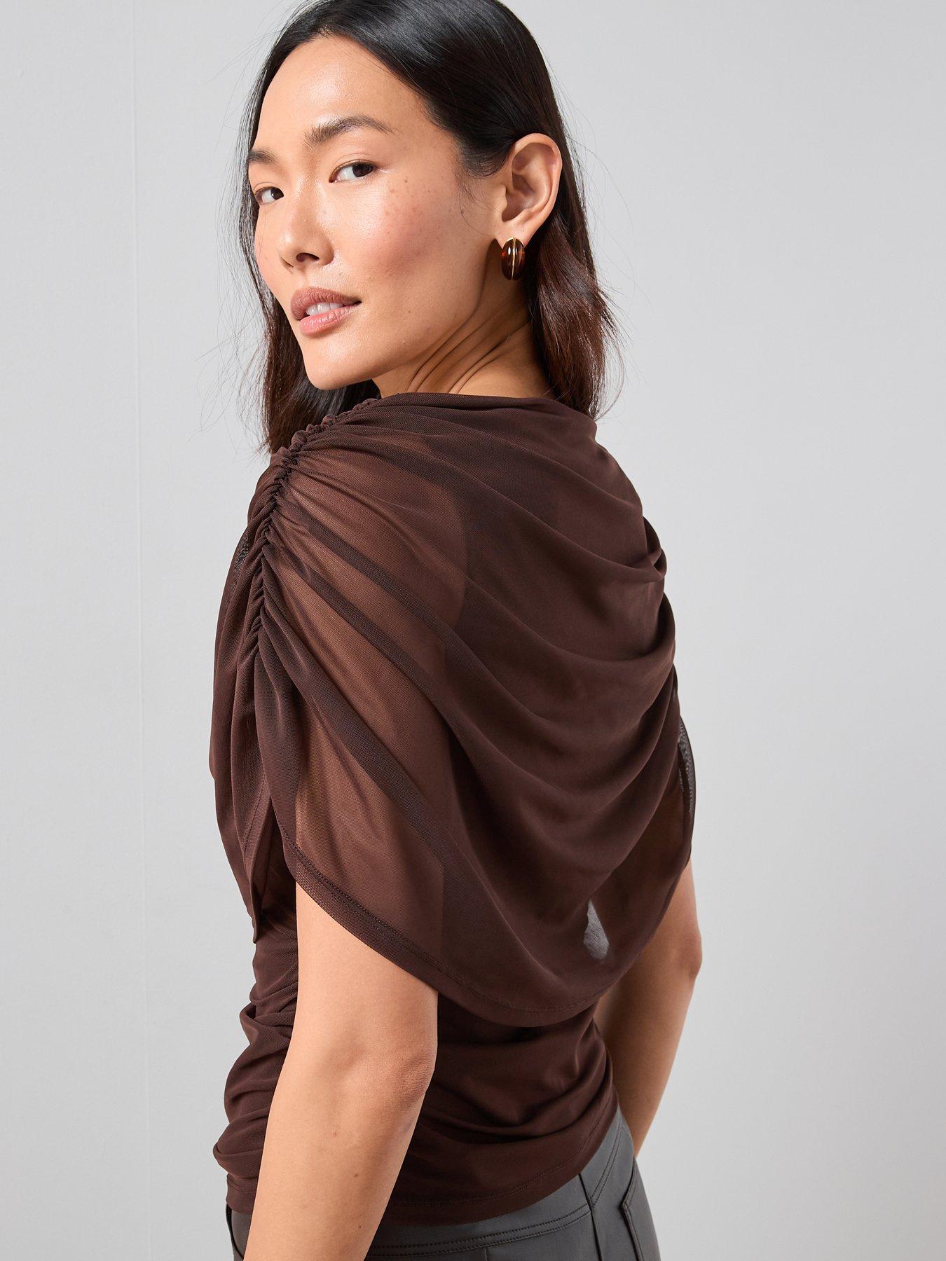 Image 2 of 6 of The Very Collection Cape Top - Brown