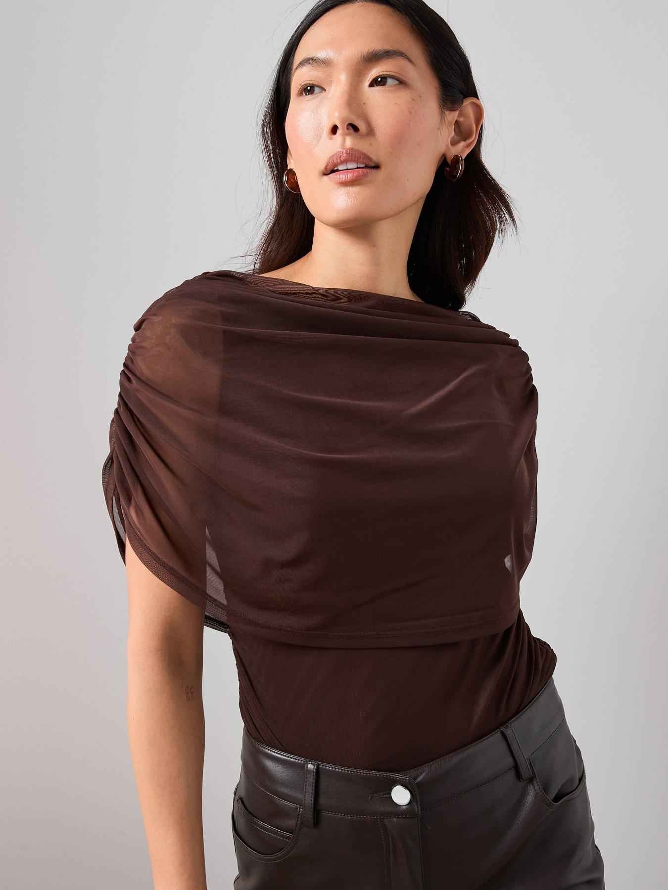 Image 5 of 6 of The Very Collection Cape Top - Brown