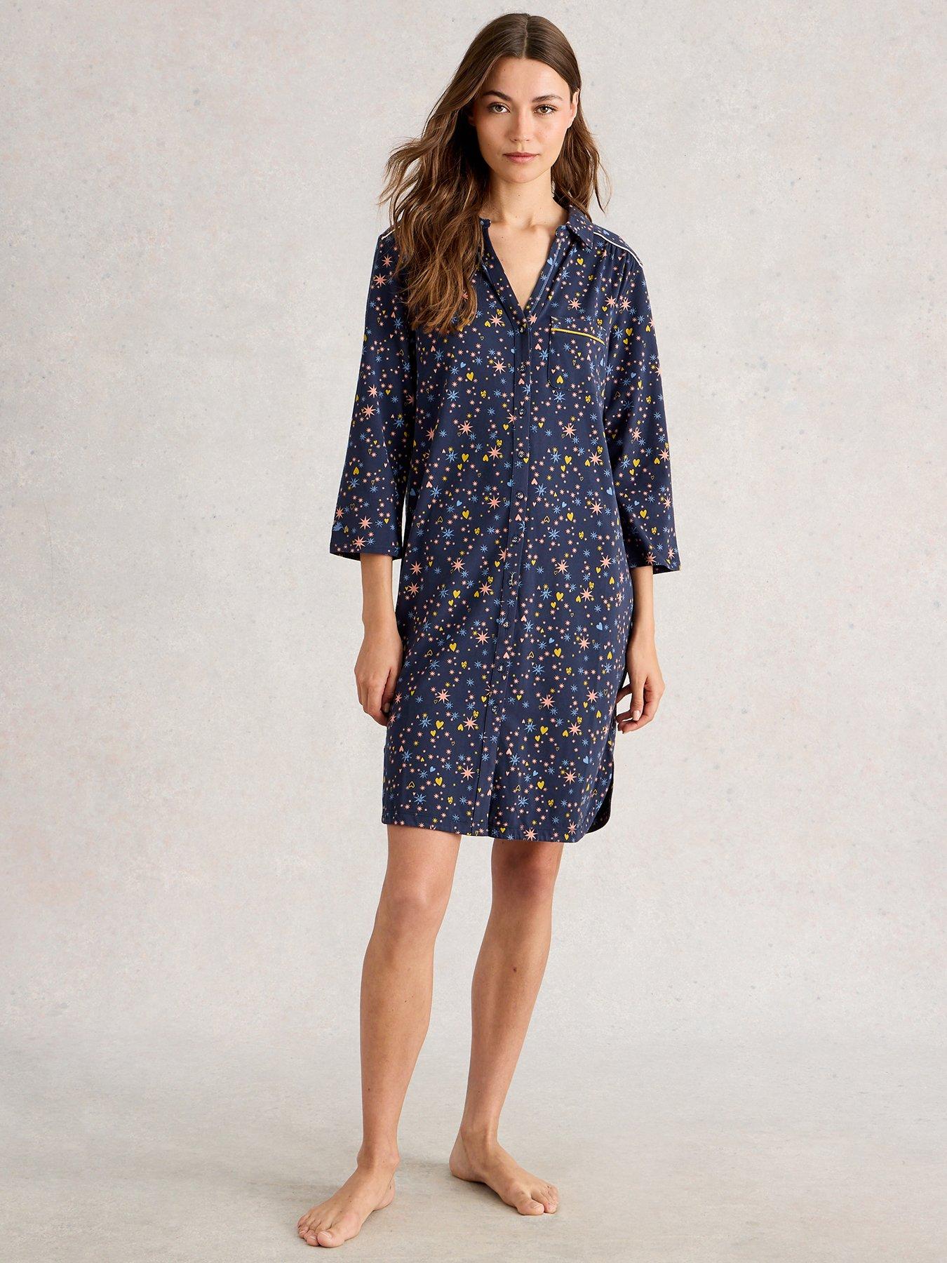 White Stuff Annie Jersey Nightie - Blue