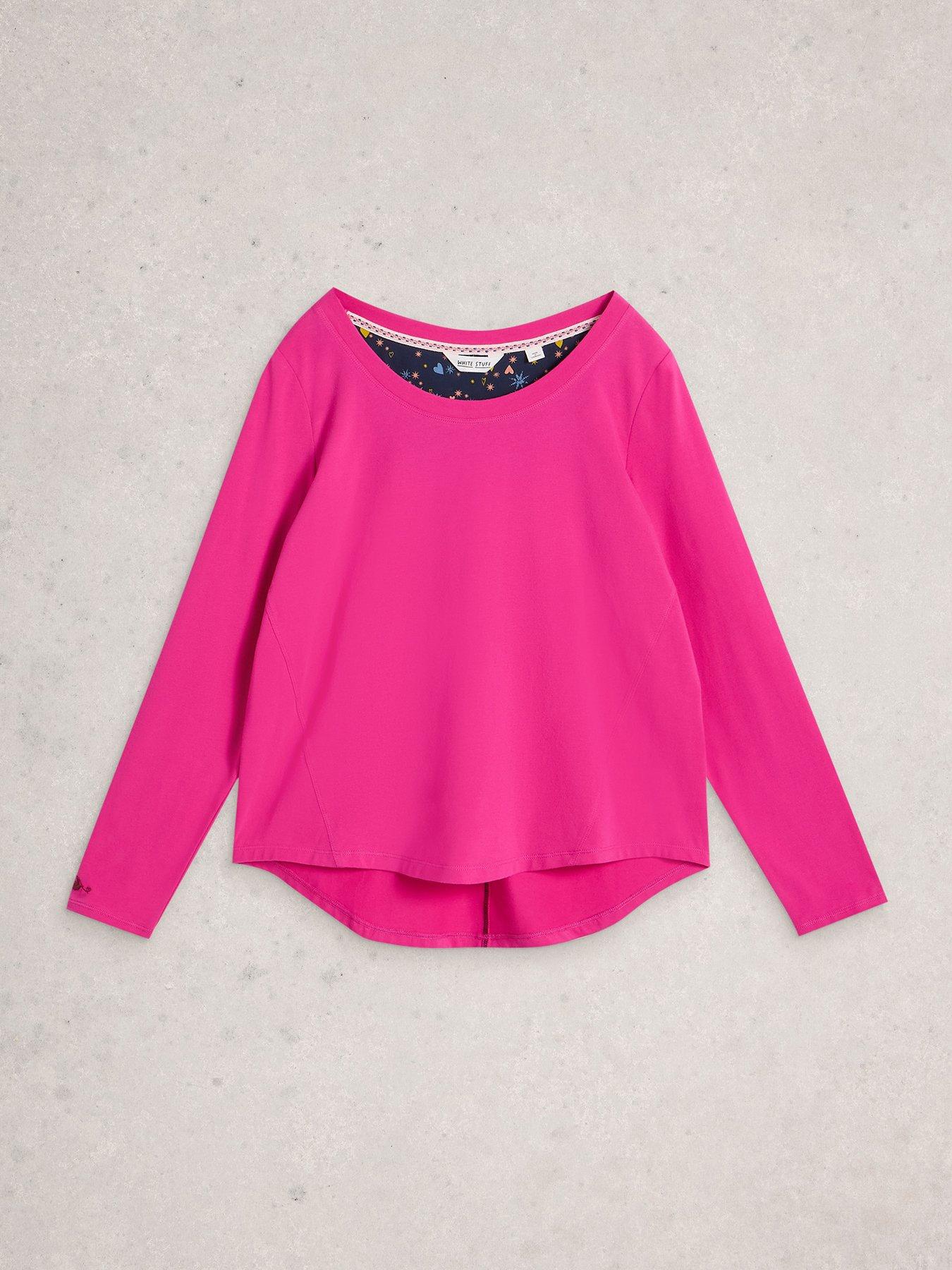 Image 5 of 6 of White Stuff Eva Jersey Pyjama Top - Pink