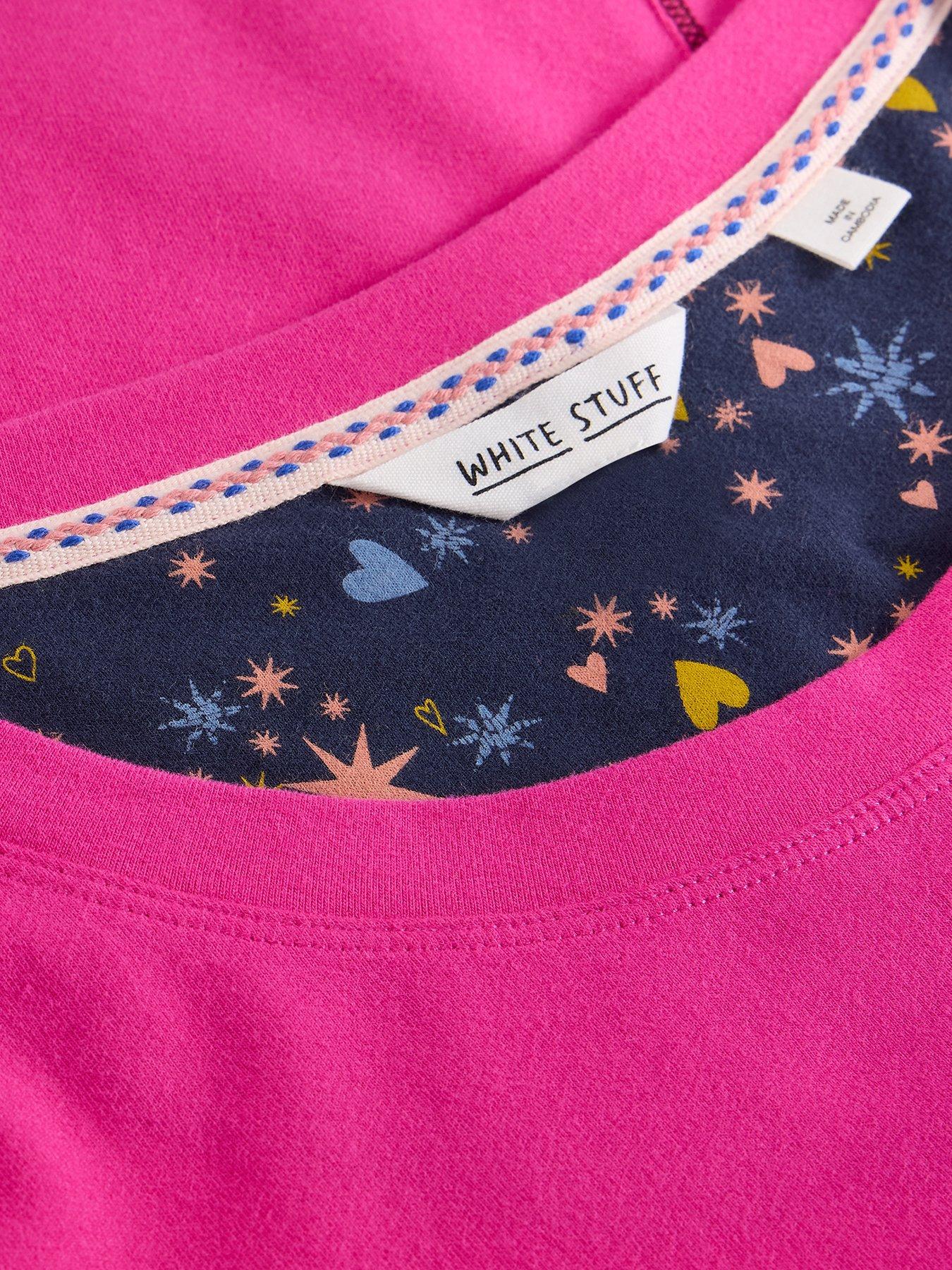 Image 6 of 6 of White Stuff Eva Jersey Pyjama Top - Pink