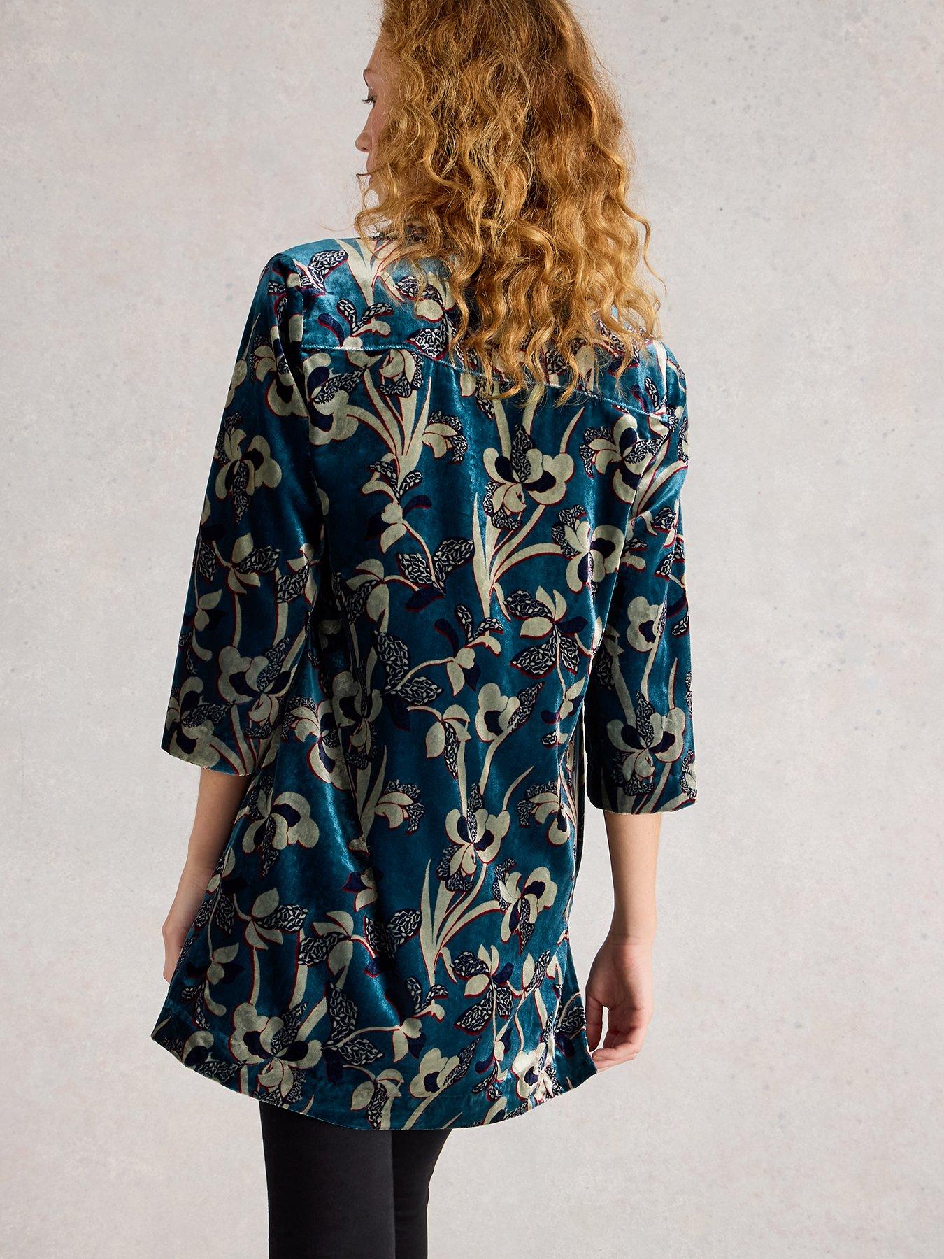 stillFront image of white-stuff-blake-velvet-tunic-blue