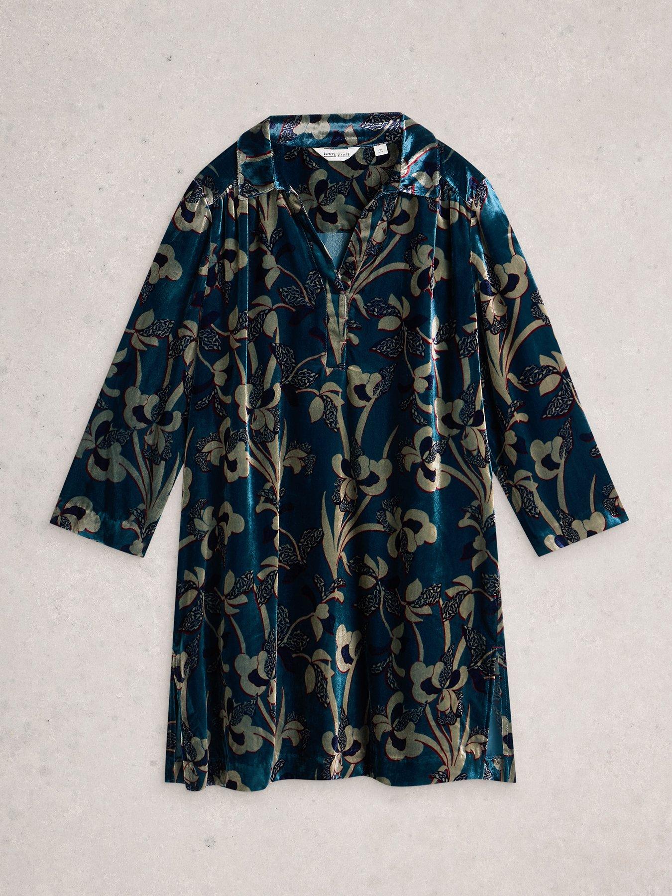  image of white-stuff-blake-velvet-tunic-blue