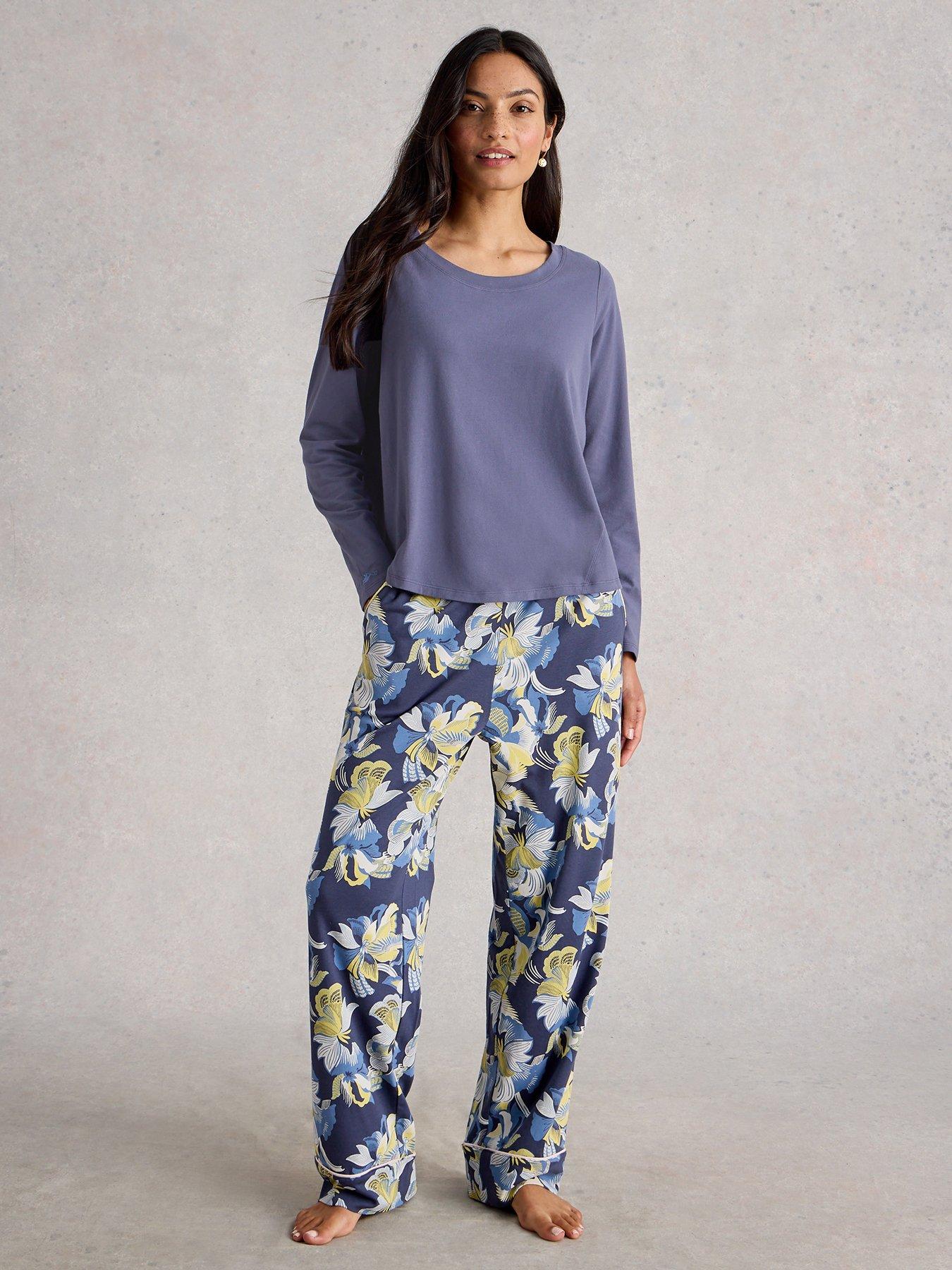 Image 3 of 6 of White Stuff Eva Jersey Pyjama Top - Purple