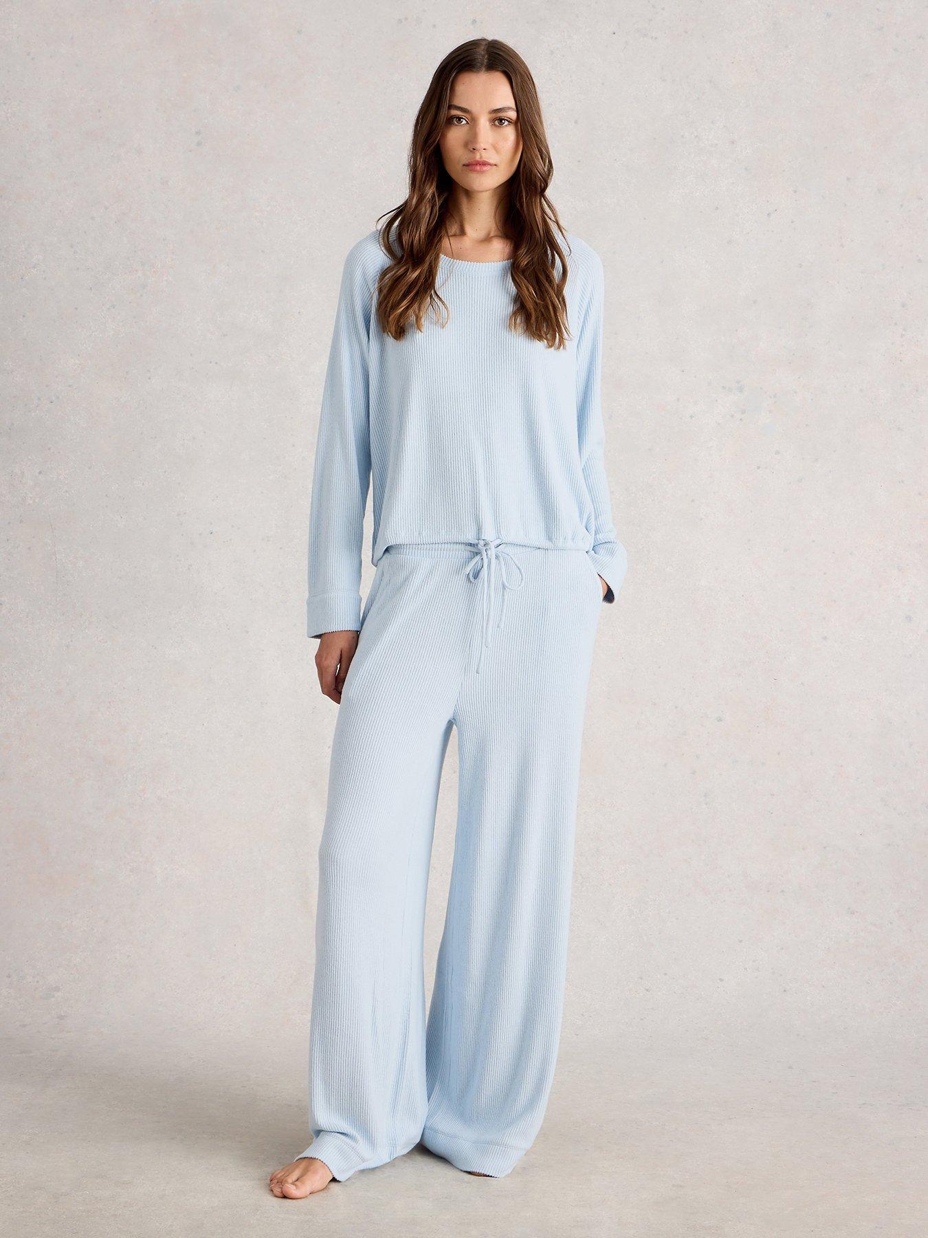  image of white-stuff-cosy-jersey-rib-top-blue