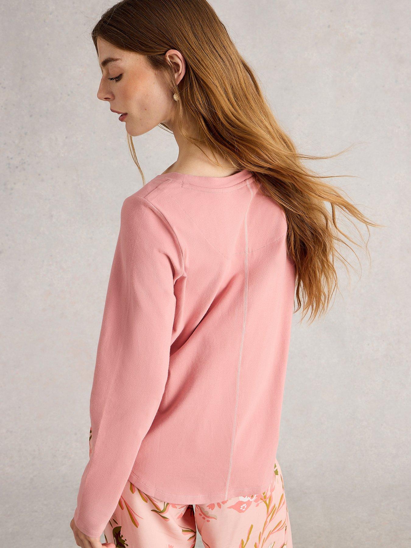 stillFront image of white-stuff-eva-jersey-pj-top-pink