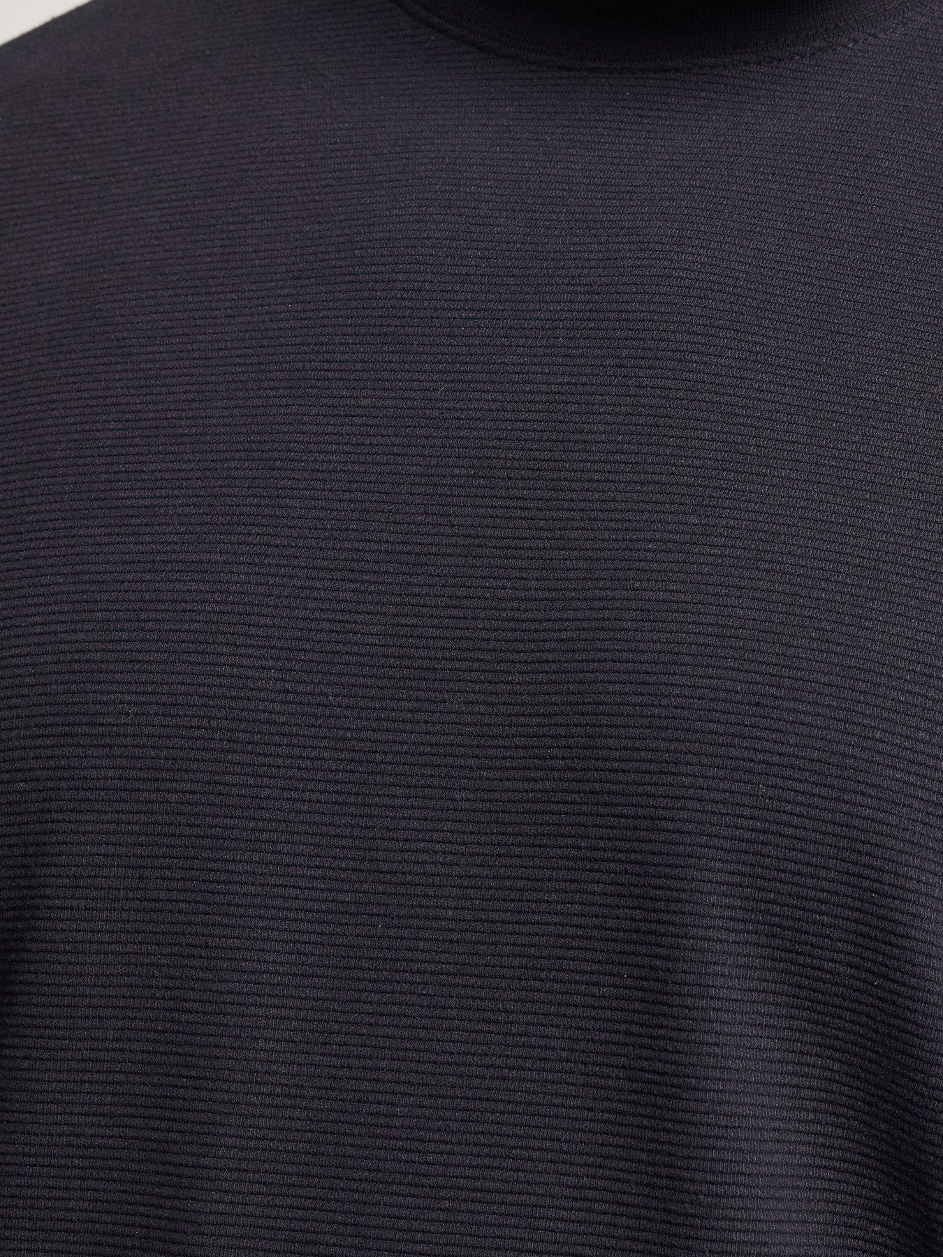 Image 4 of 4 of BadRhino Ottoman Textured T-Shirt - Navy