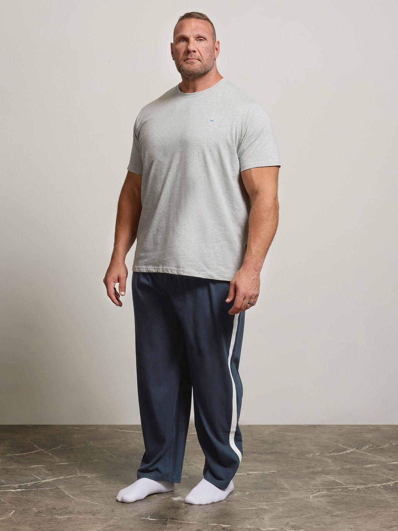 Image 2 of 2 of BadRhino Jersey Lounge Joggers - Navy