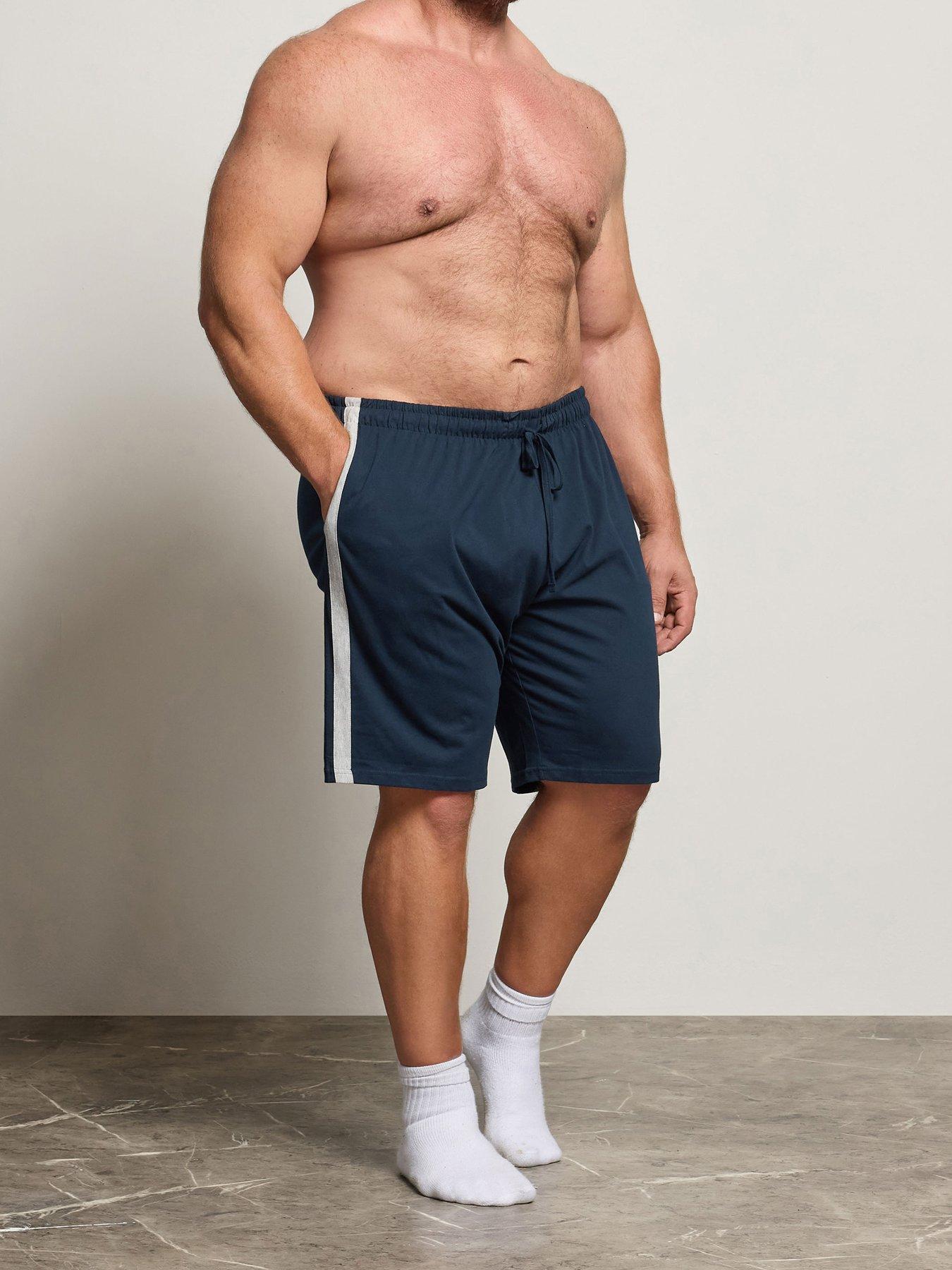  image of badrhino-jersey-lounge-shorts-navy