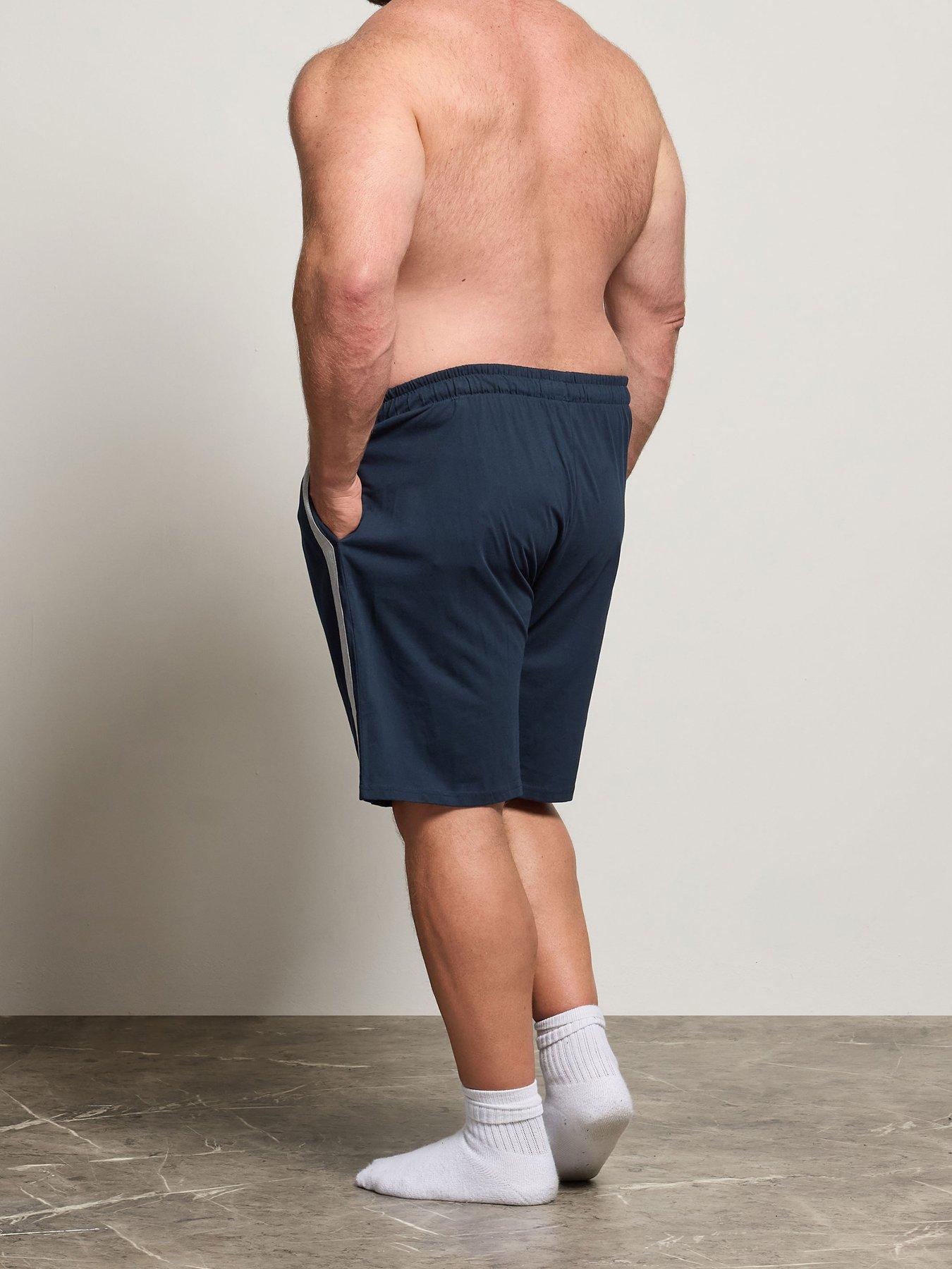  image of badrhino-jersey-lounge-shorts-navy